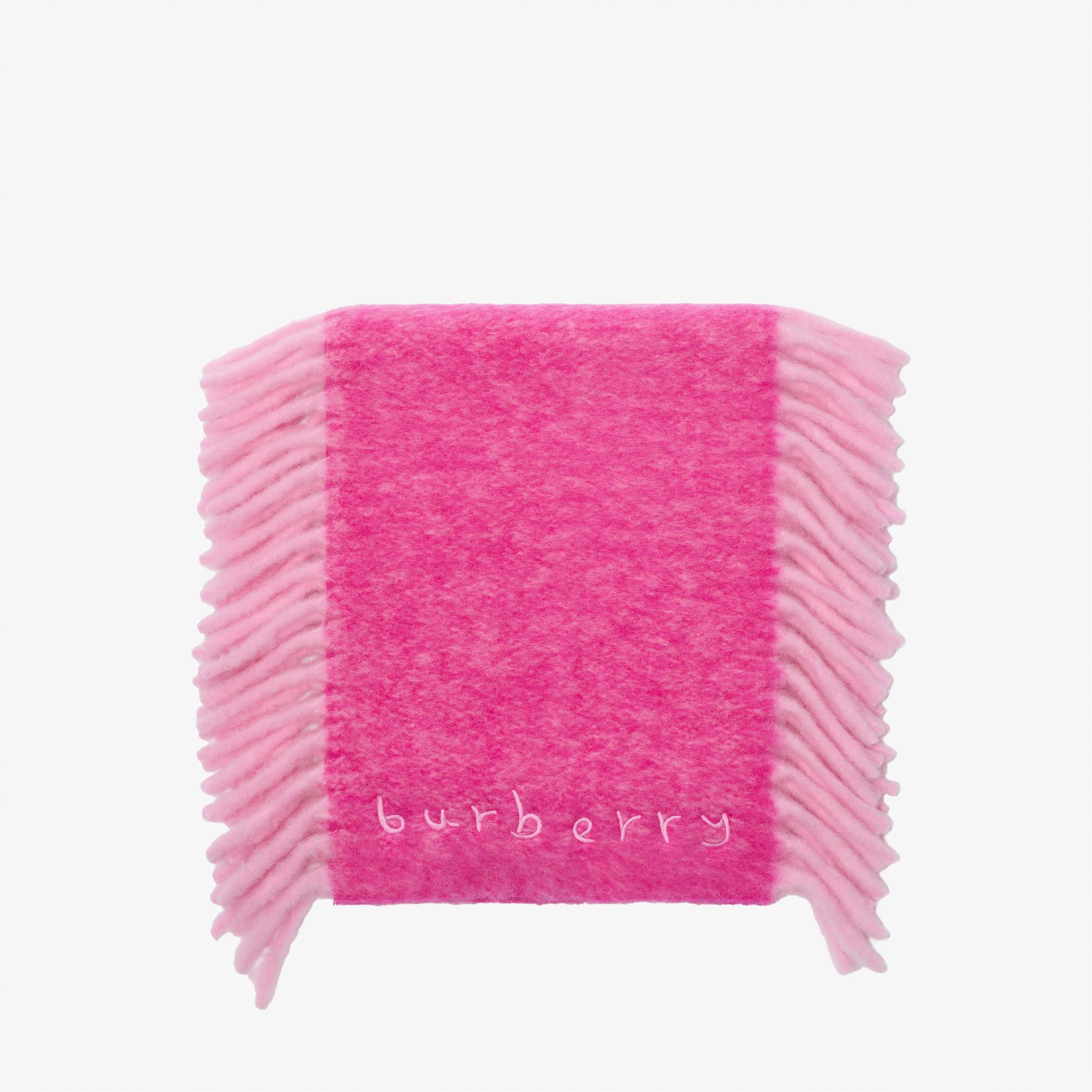 Burberry Alpaca Happy Kadın Pembe Atkı