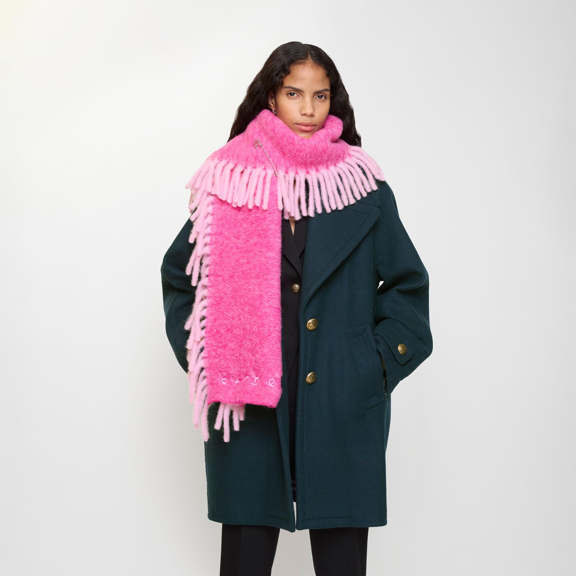 Burberry Alpaca Happy Kadın Pembe Atkı