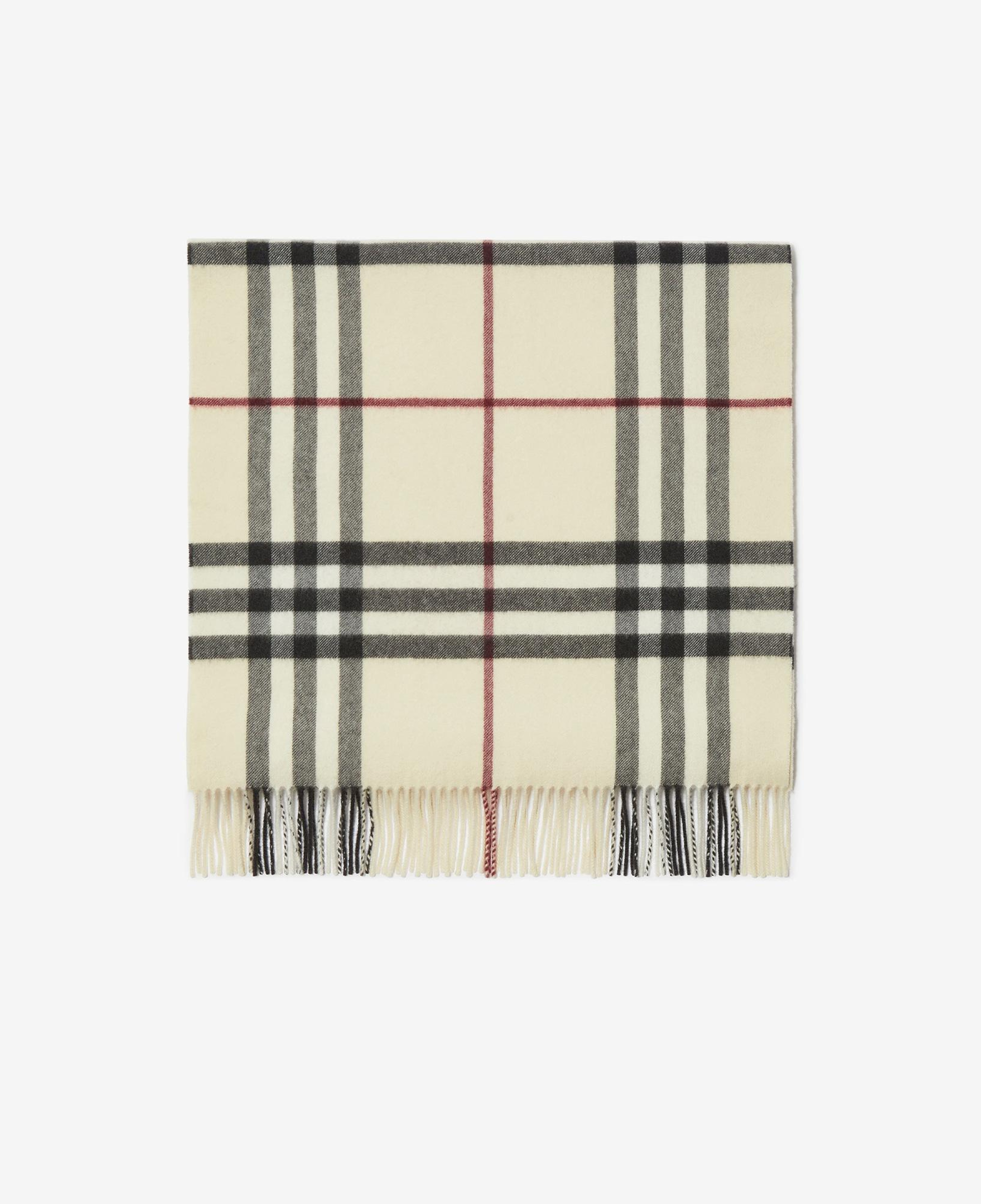 Burberry Wide Check Kaşmir Kadın Krem Rengi Atkı