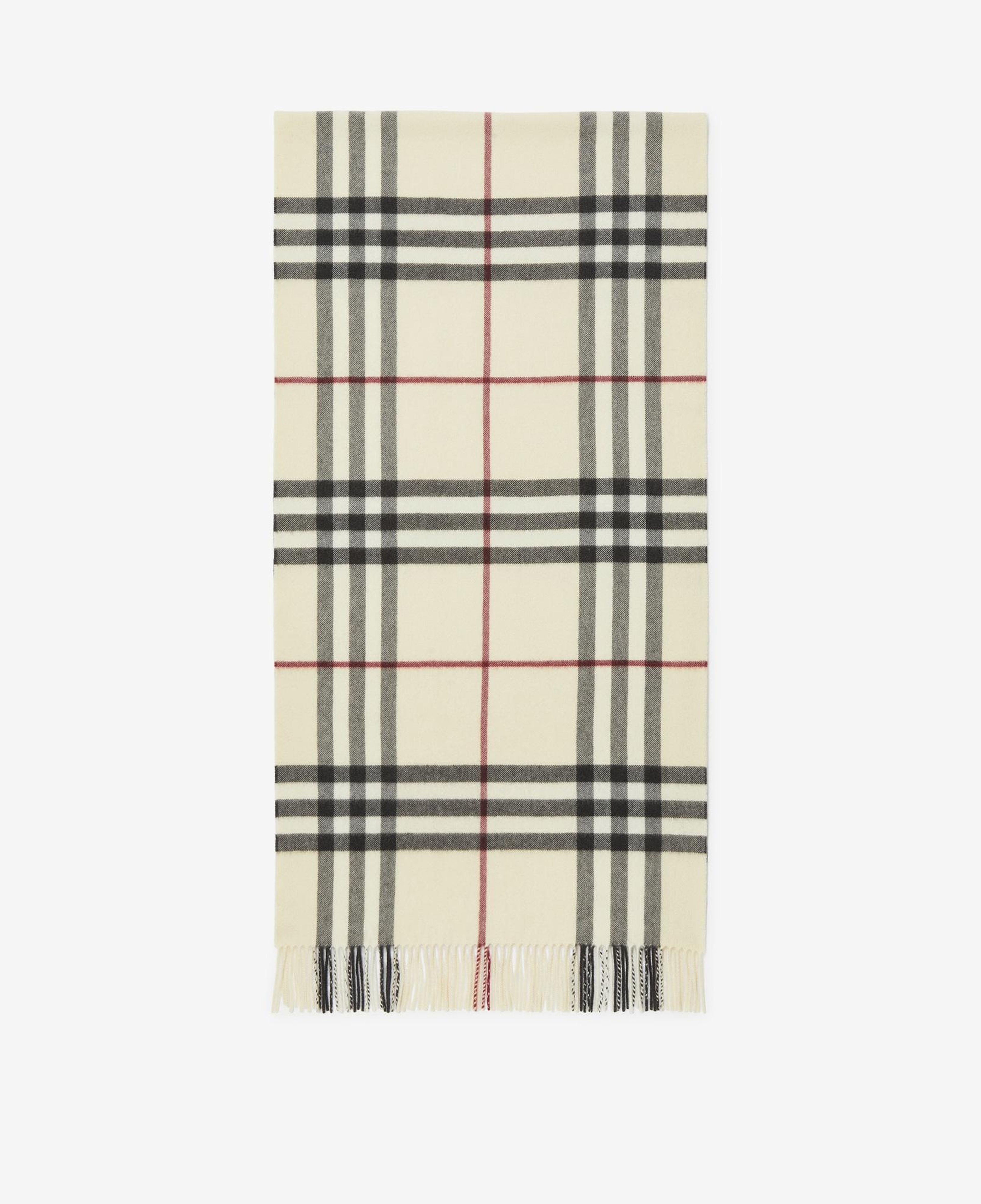 Burberry Wide Check Kaşmir Kadın Krem Rengi Atkı