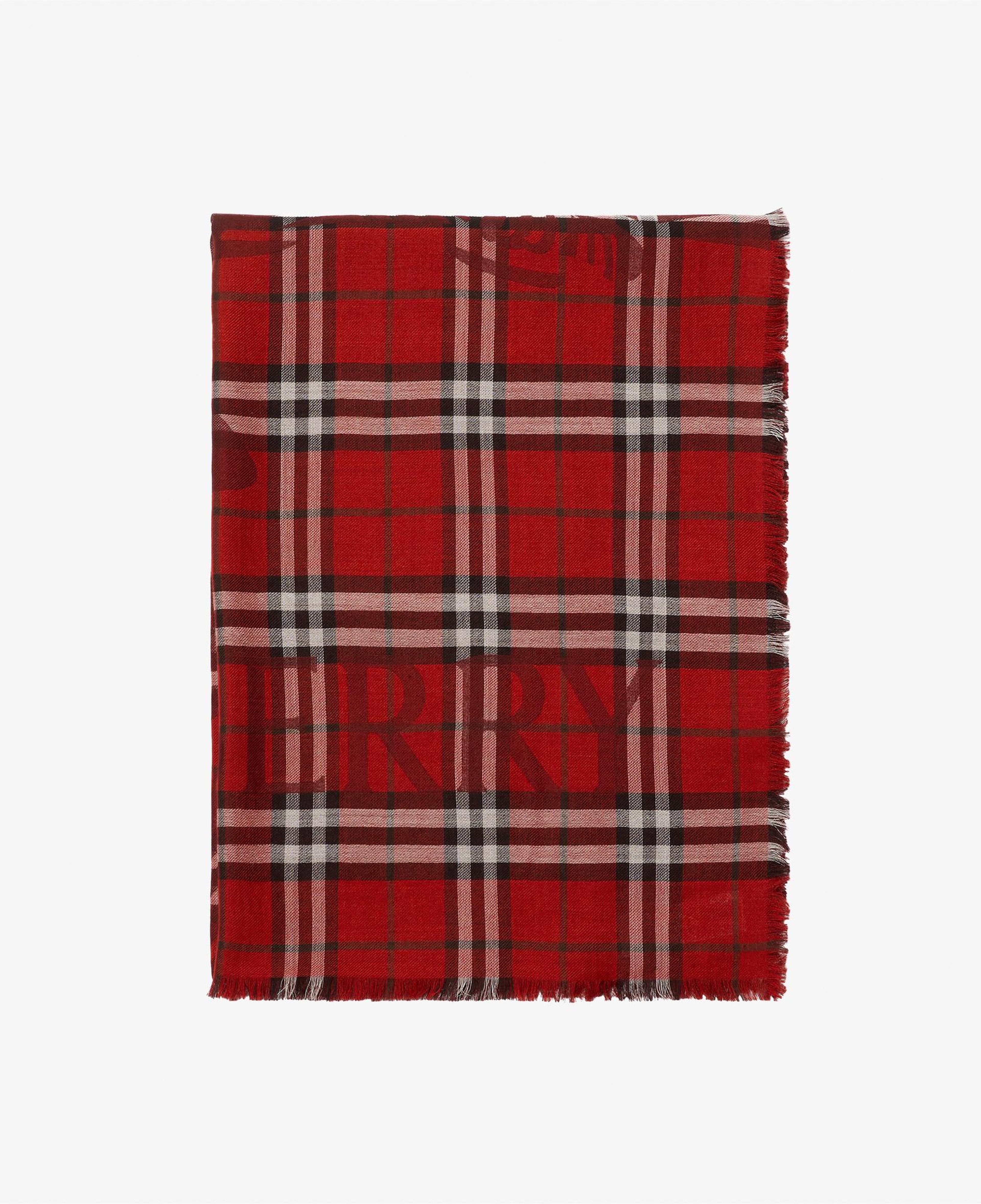 Burberry 200X70 Ekd Check Kadın Kırmızı Atkı