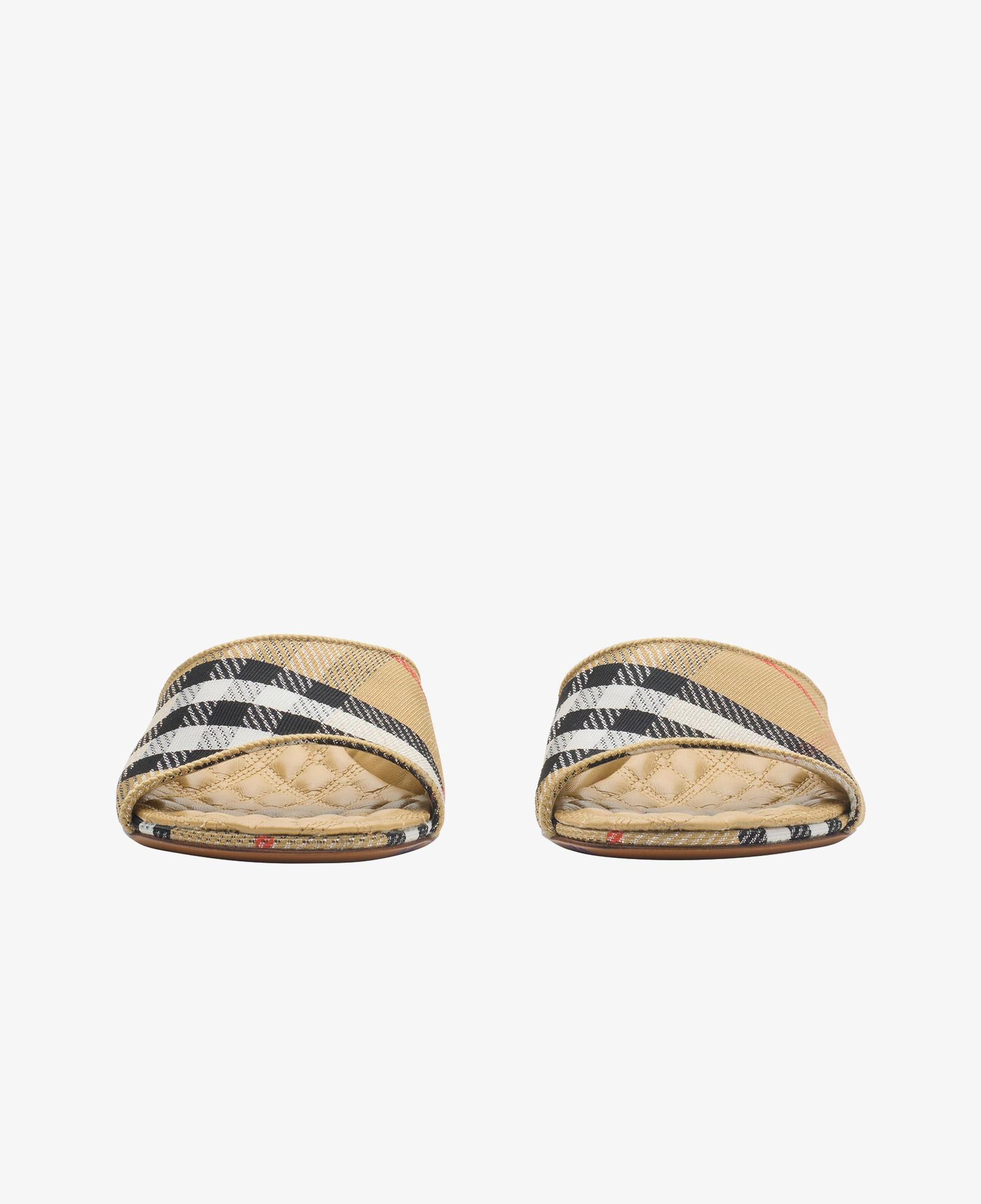 Burberry Sloane Mule Check Kadın Bej Terlik