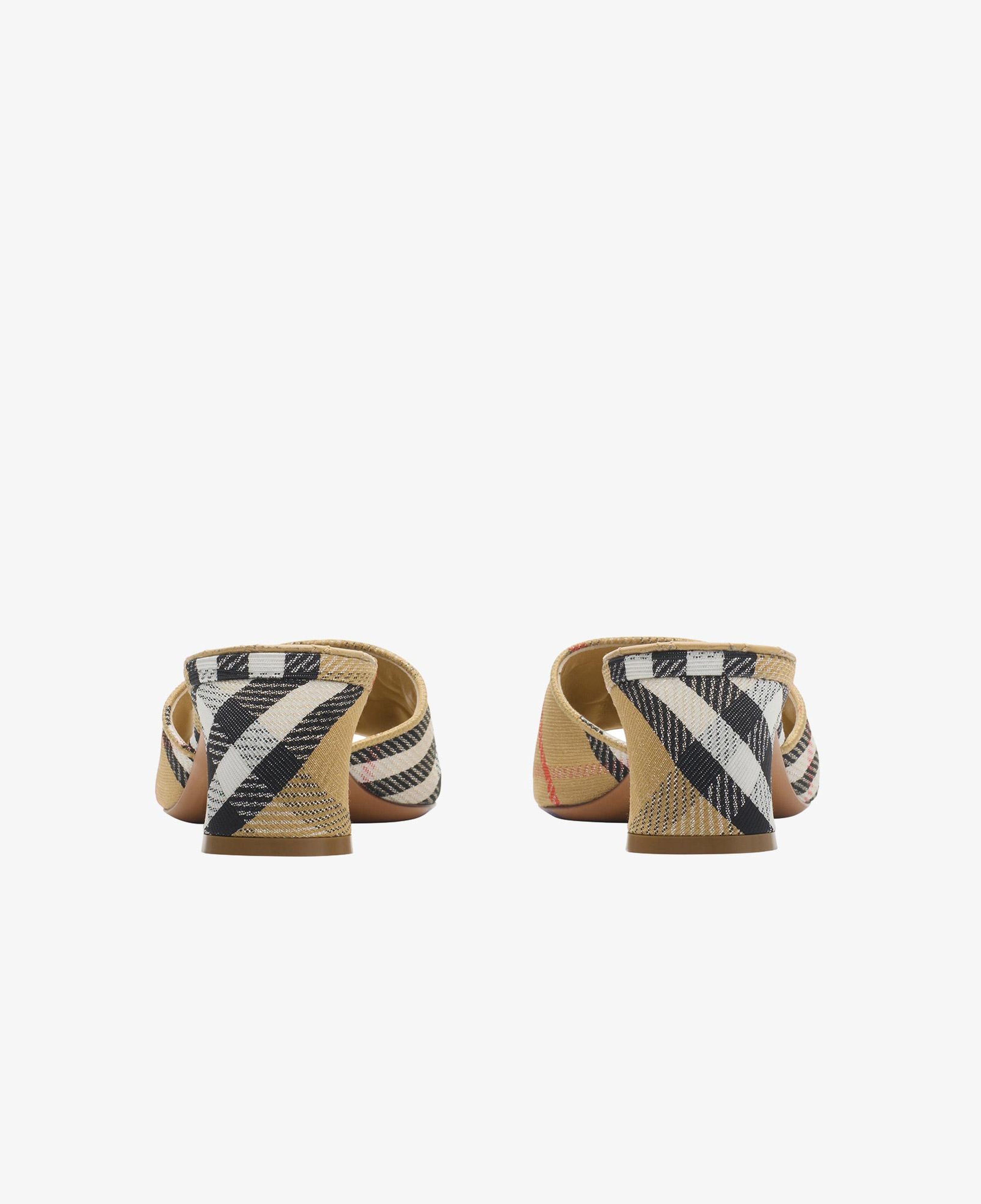 Burberry Sloane Mule Check Kadın Bej Terlik
