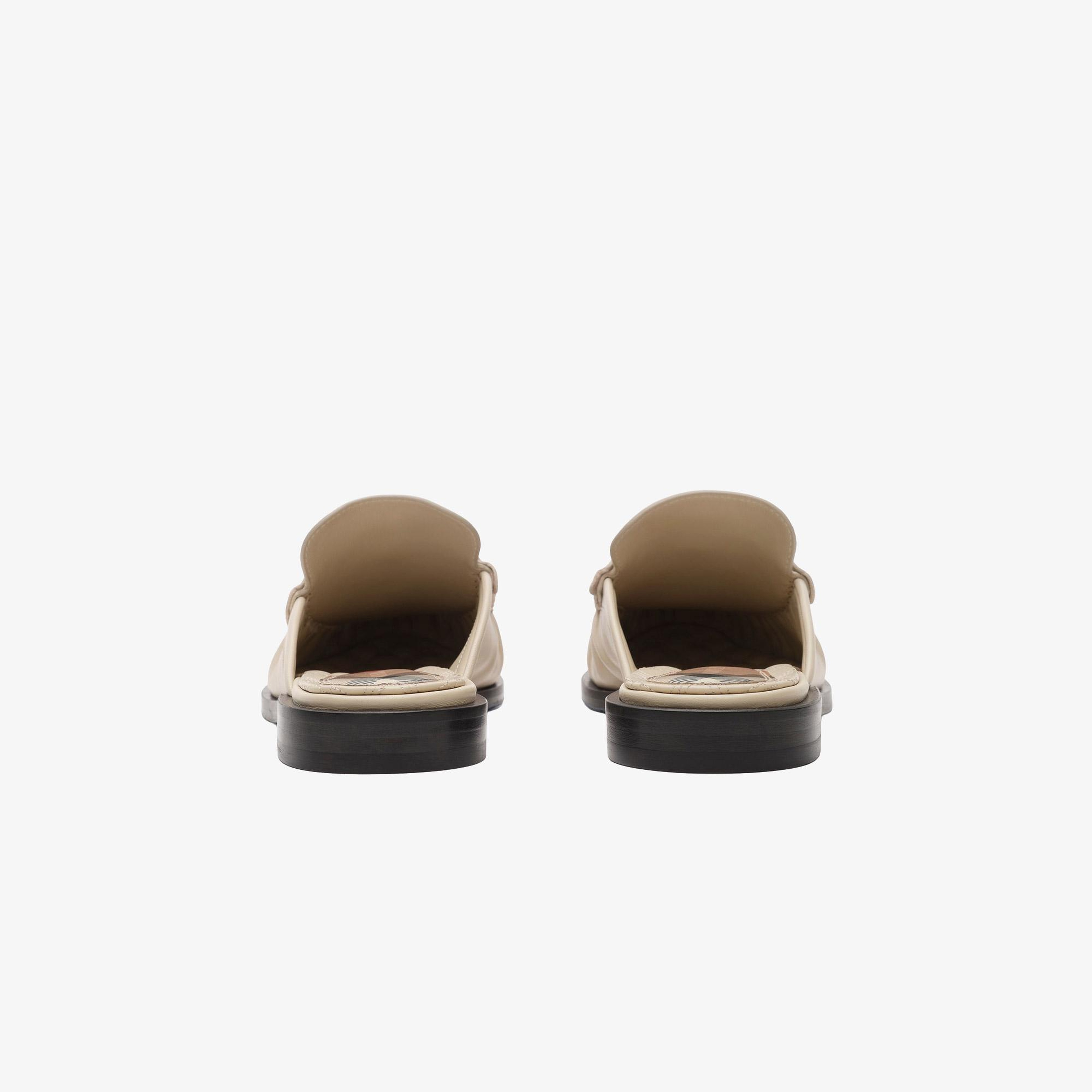 Burberry Cadet Mules Kadın Beyaz Terlik