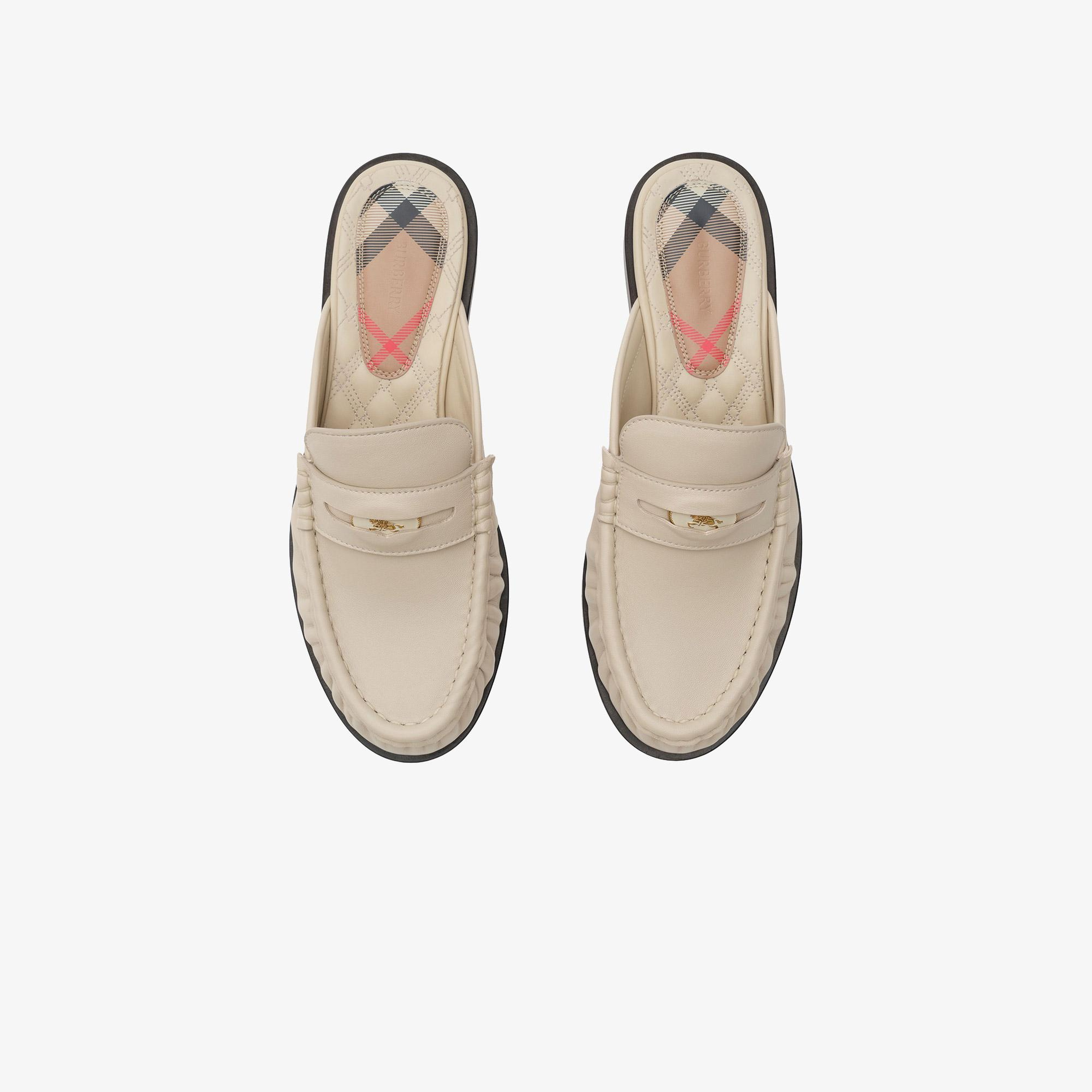 Burberry Cadet Mules Kadın Beyaz Terlik