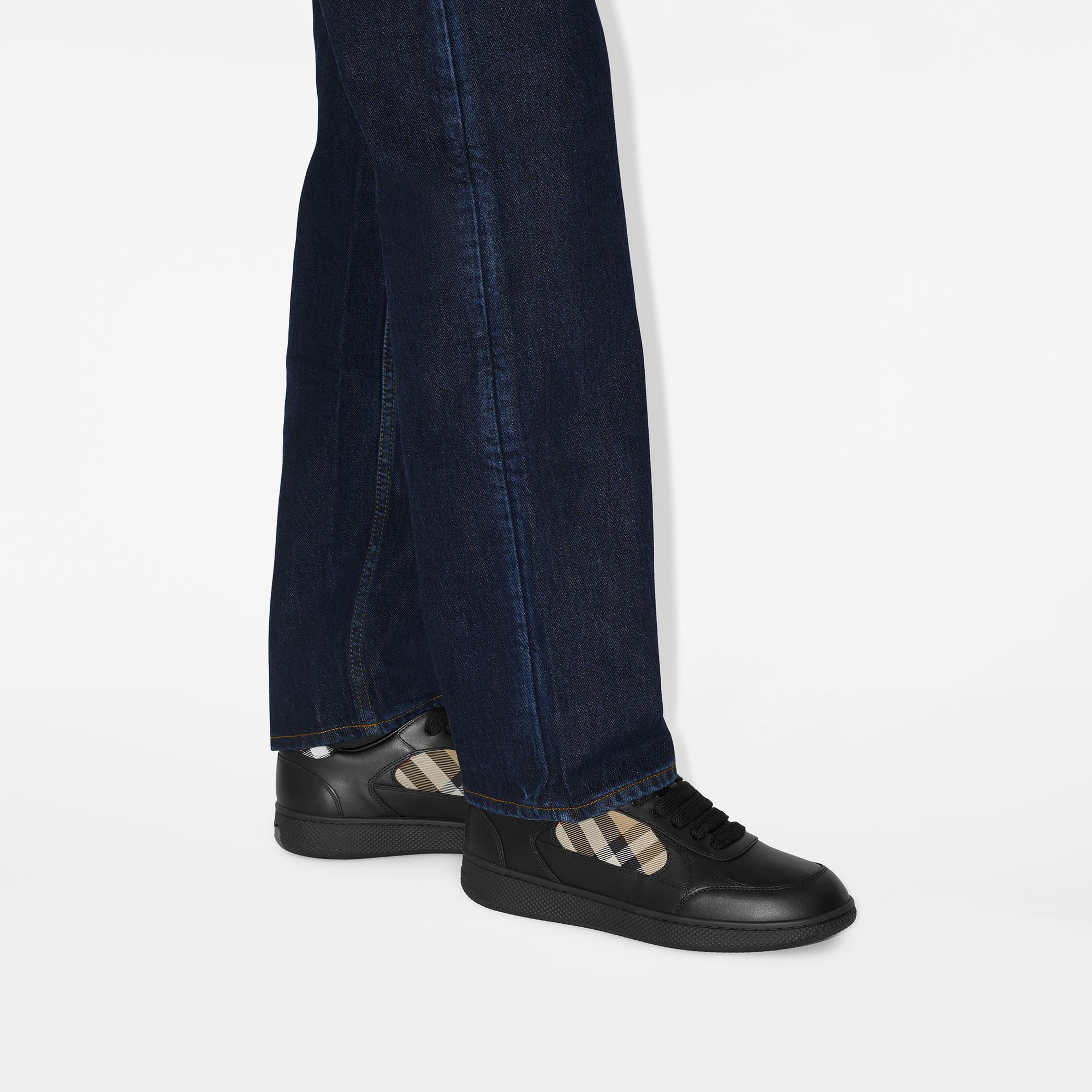 Burberry Mix Leather And Terrace Kadın Siyah Sneaker