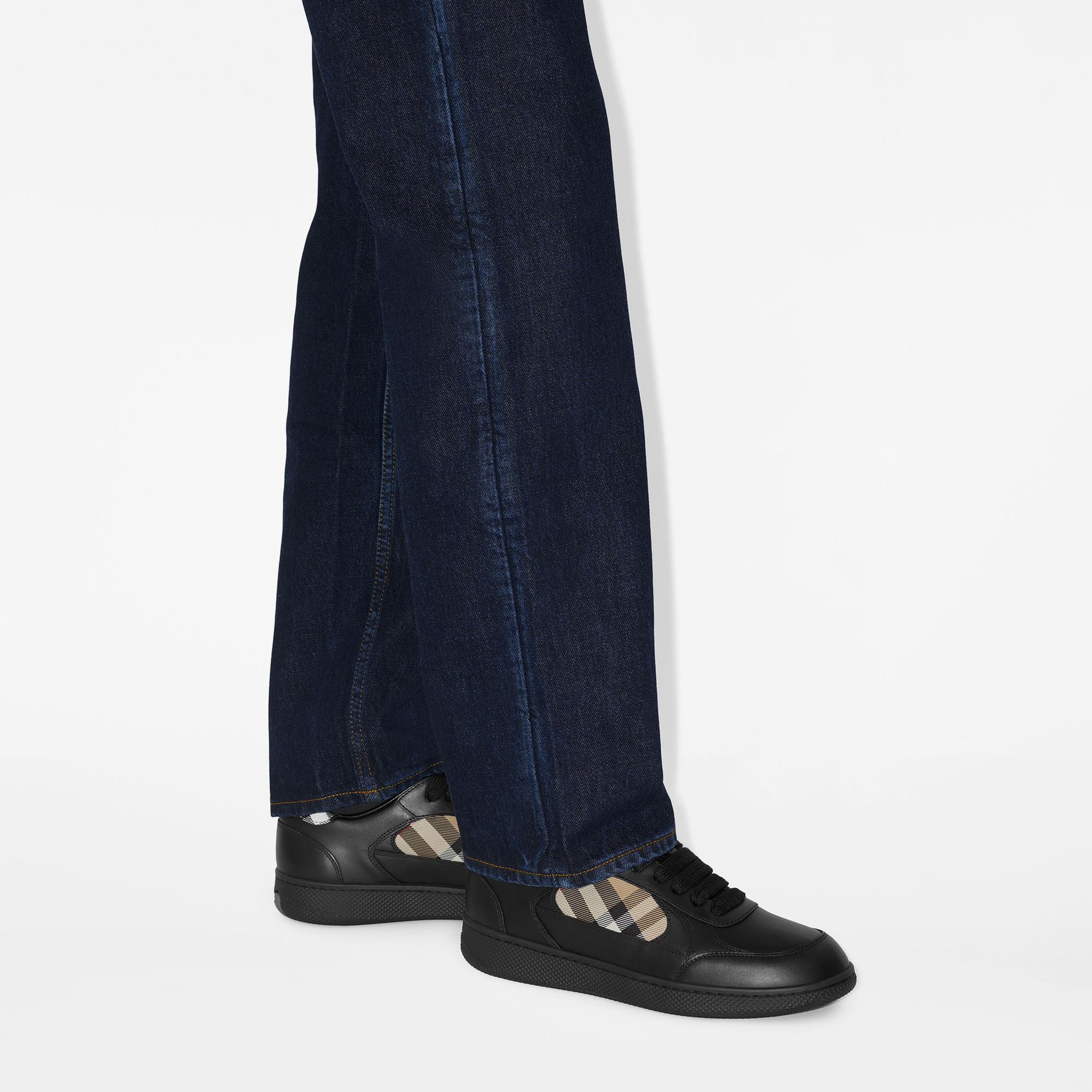 Burberry Mix Leather And Terrace Kadın Siyah Sneaker