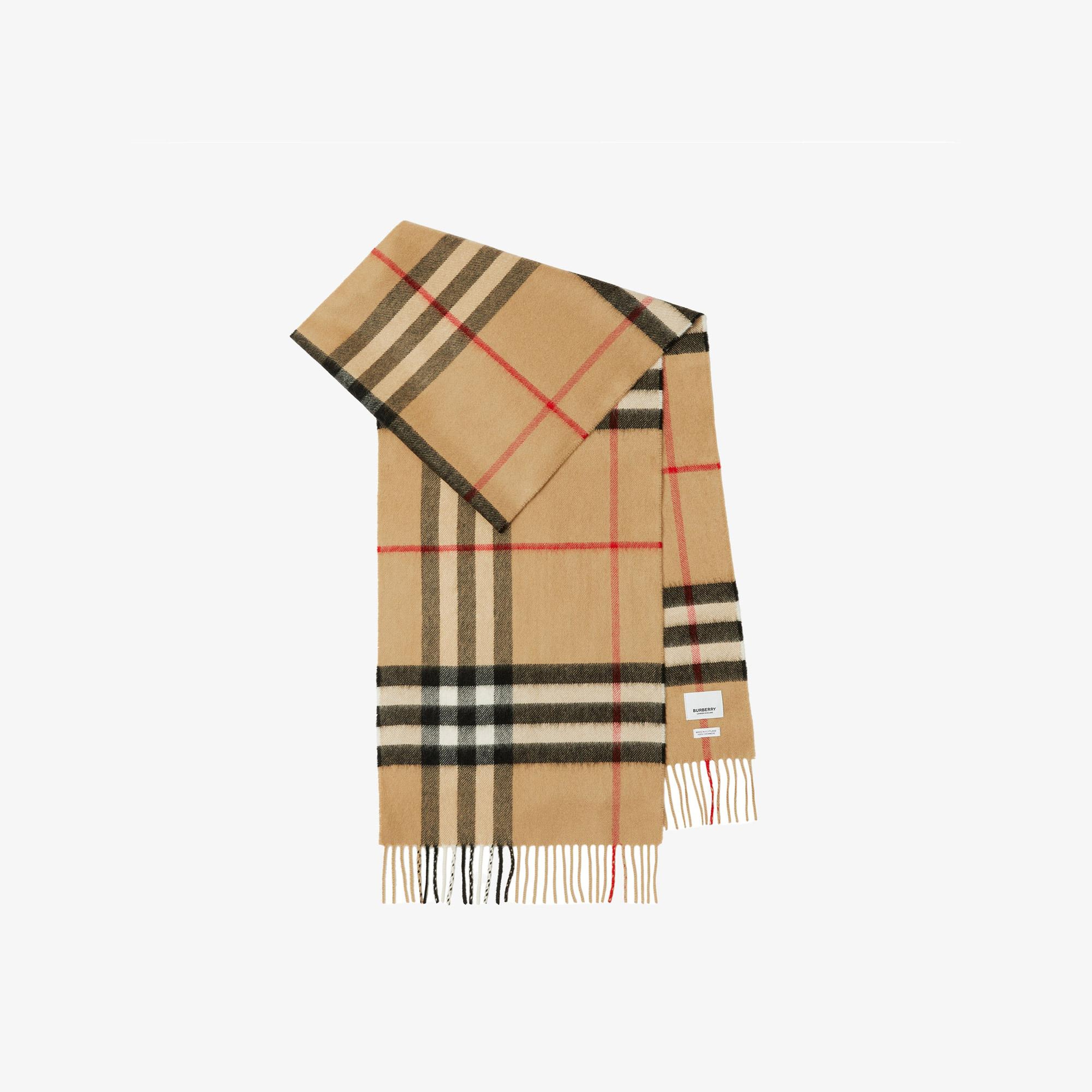 Burberry Check Kaşmir Kadın Bej Atkı