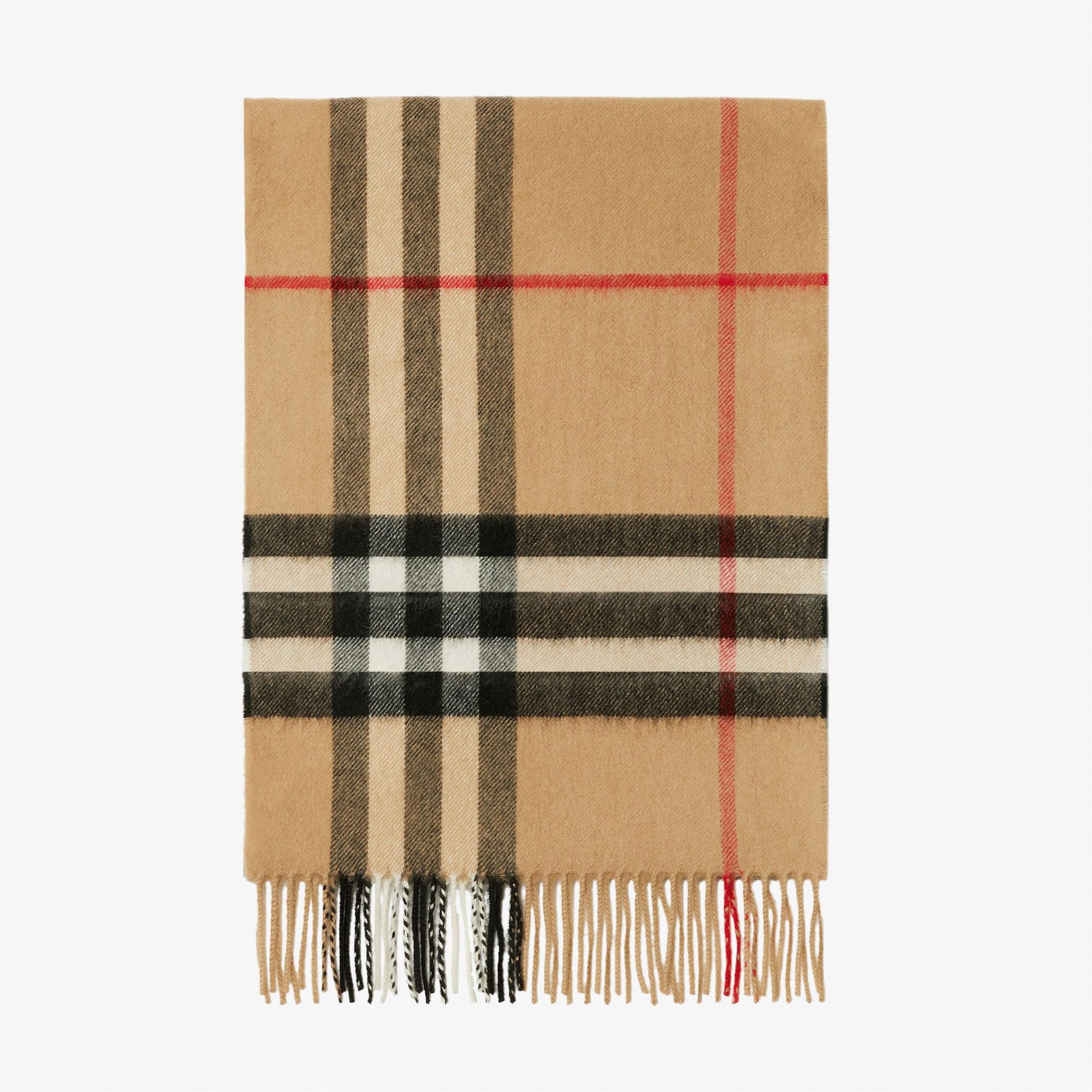 Burberry Check Kaşmir Kadın Bej Atkı