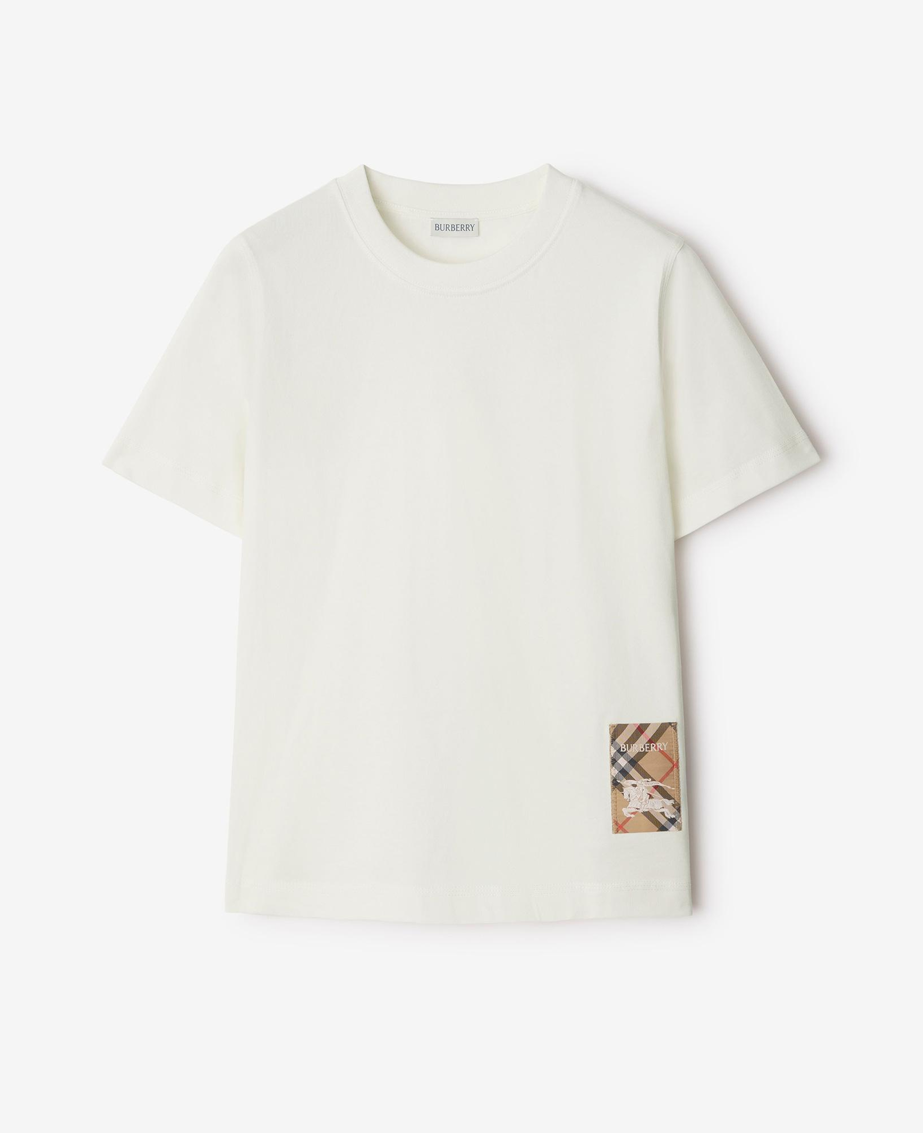 Burberry For Label Cotton Kadın Beyaz T-Shirt