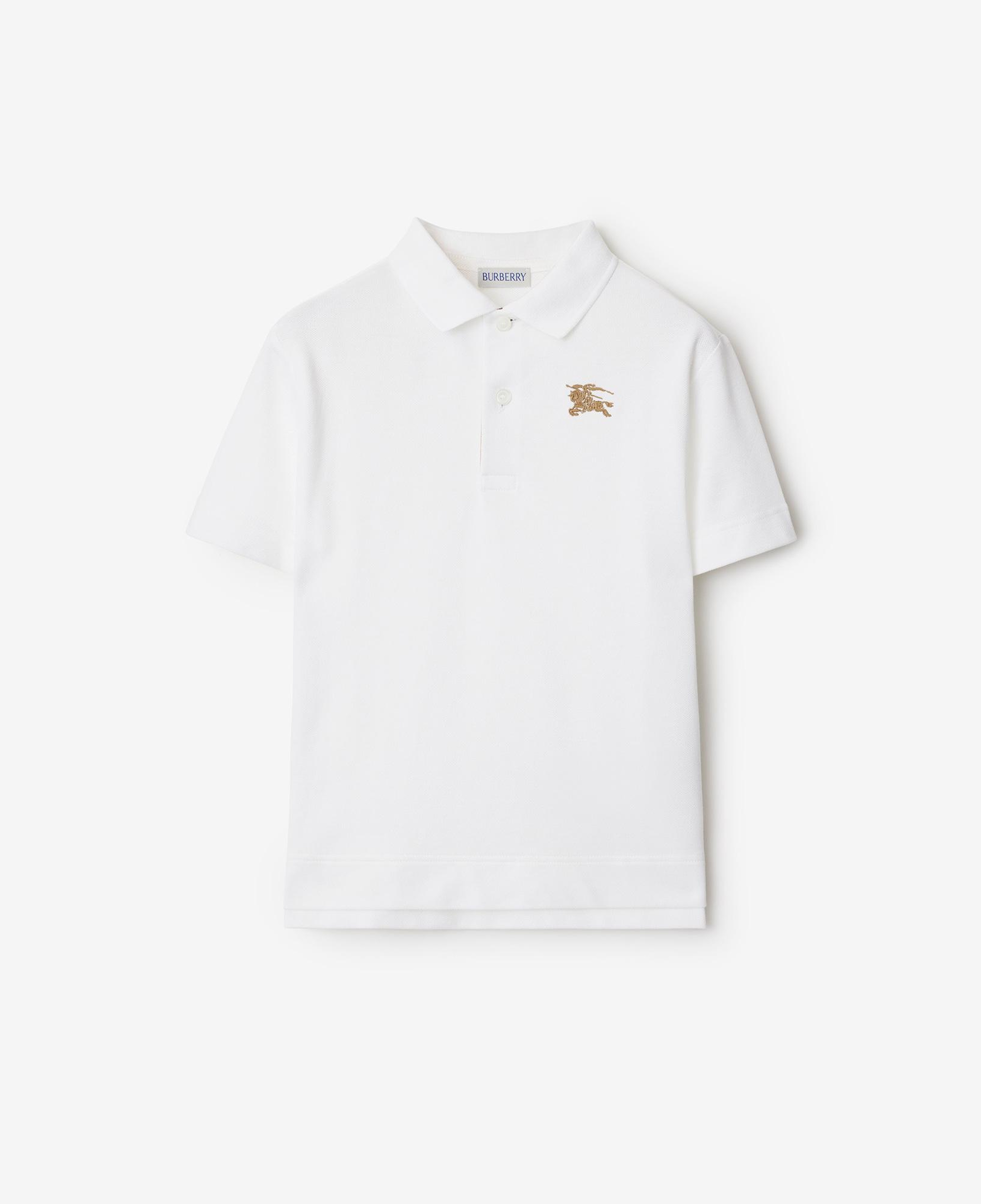 Burberry Johane Cotton Çocuk Beyaz Polo