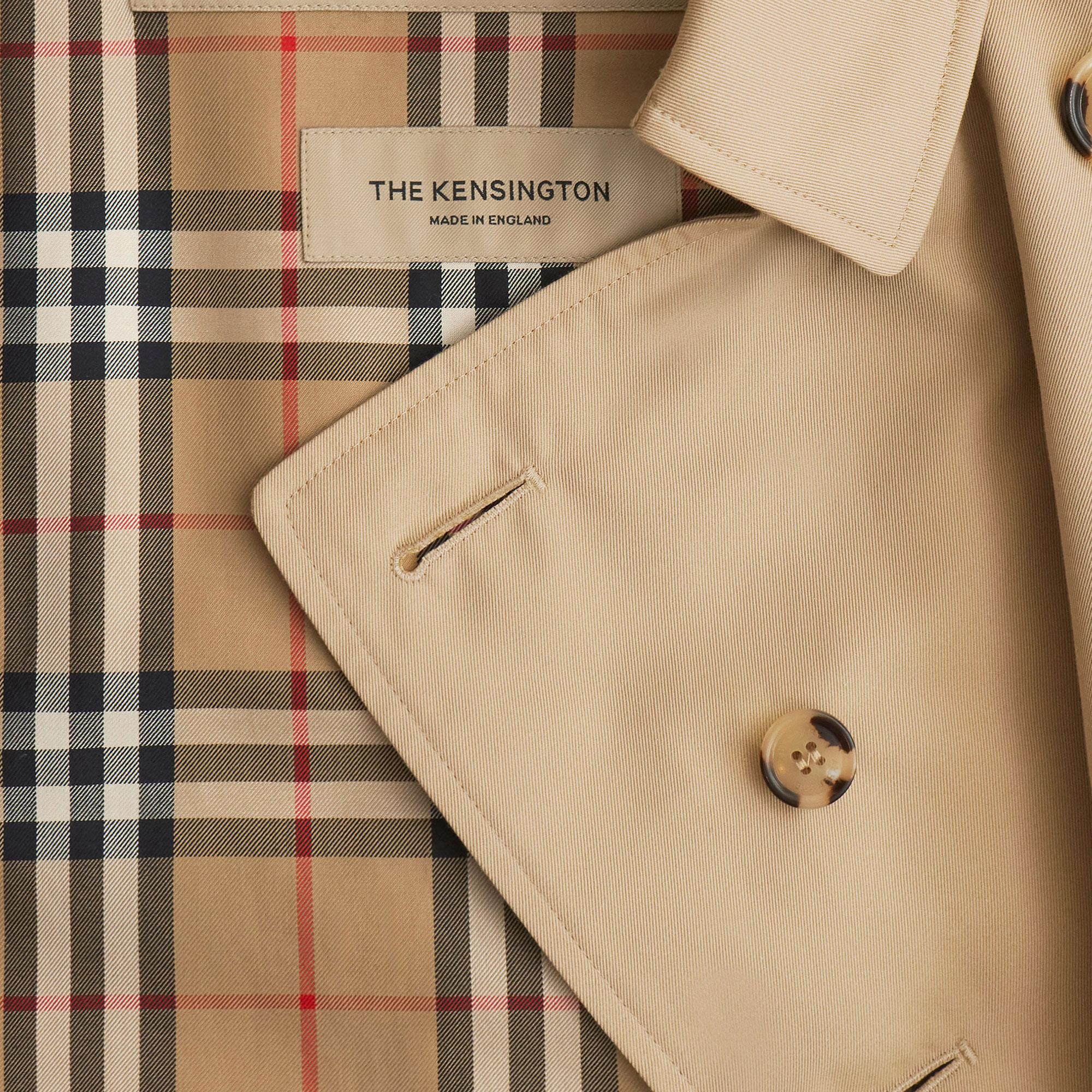 Burberry Short Kensington Heritage Erkek Bej Trençkot