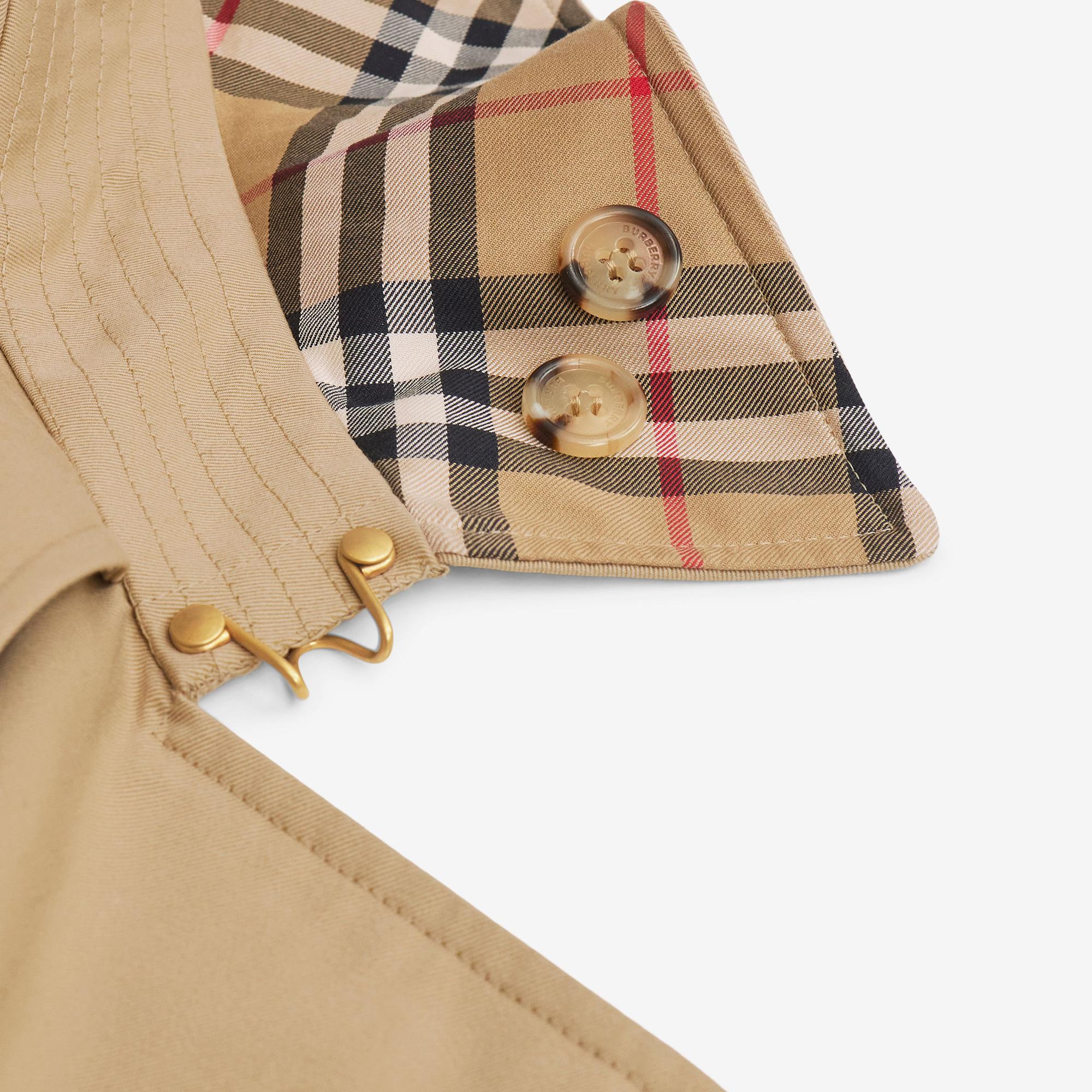 Burberry Short Kensington Heritage Erkek Bej Trençkot