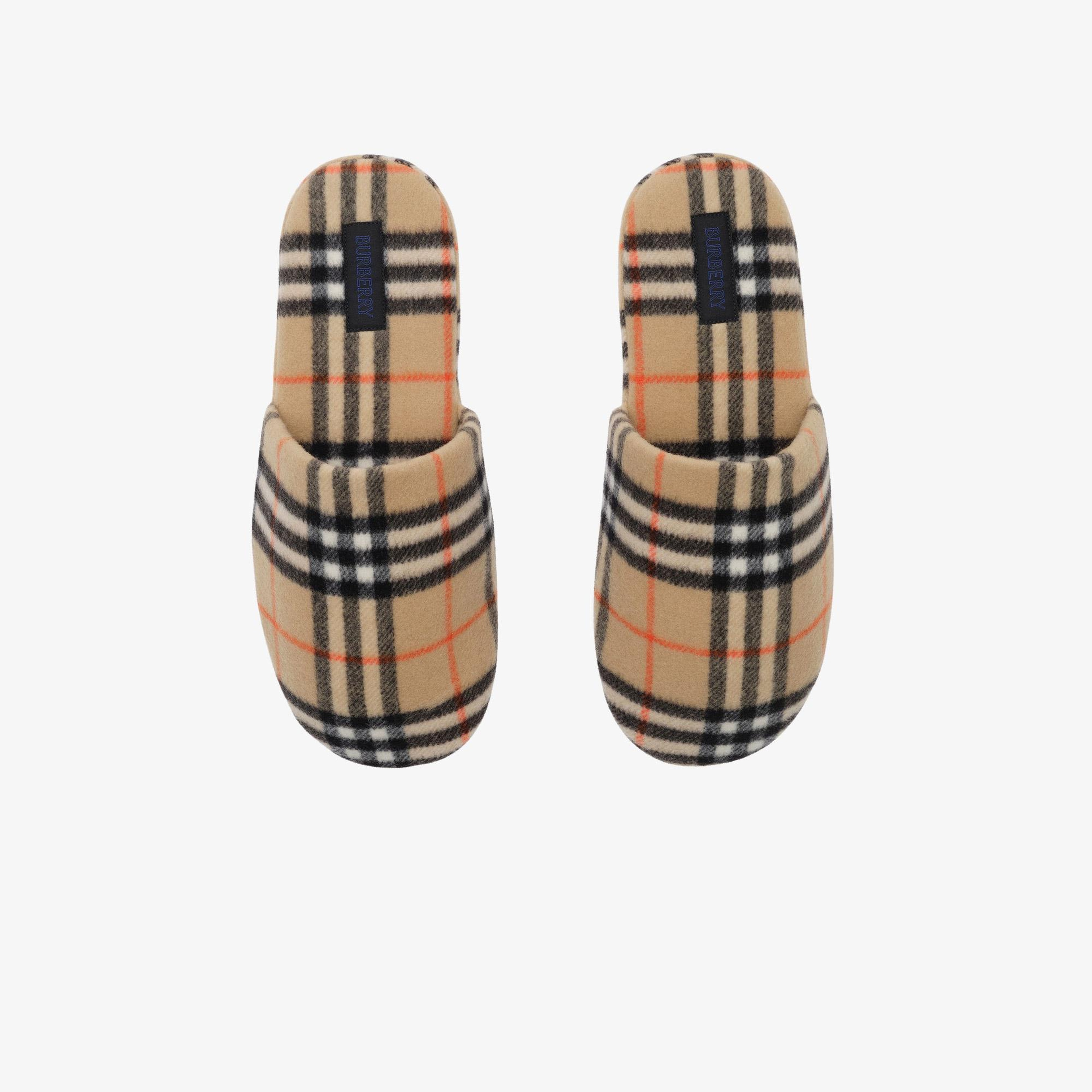 Burberry Quılt Check Erkek Bej Terlik