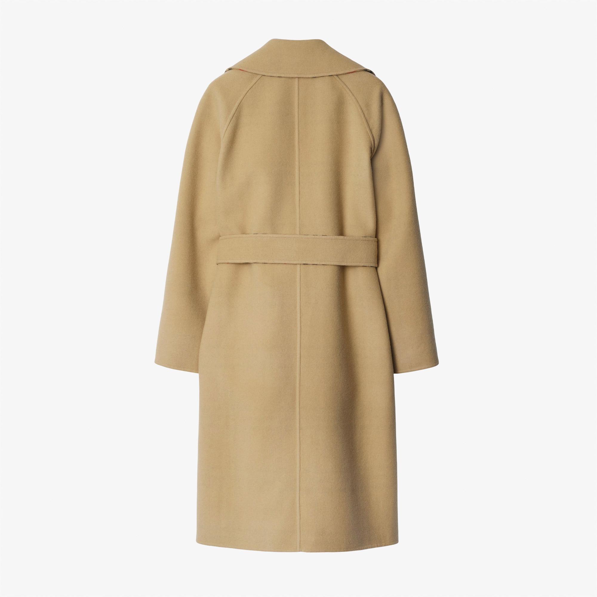 Burberry Giu Reversible Wool Wrap Kadın Bej Palto