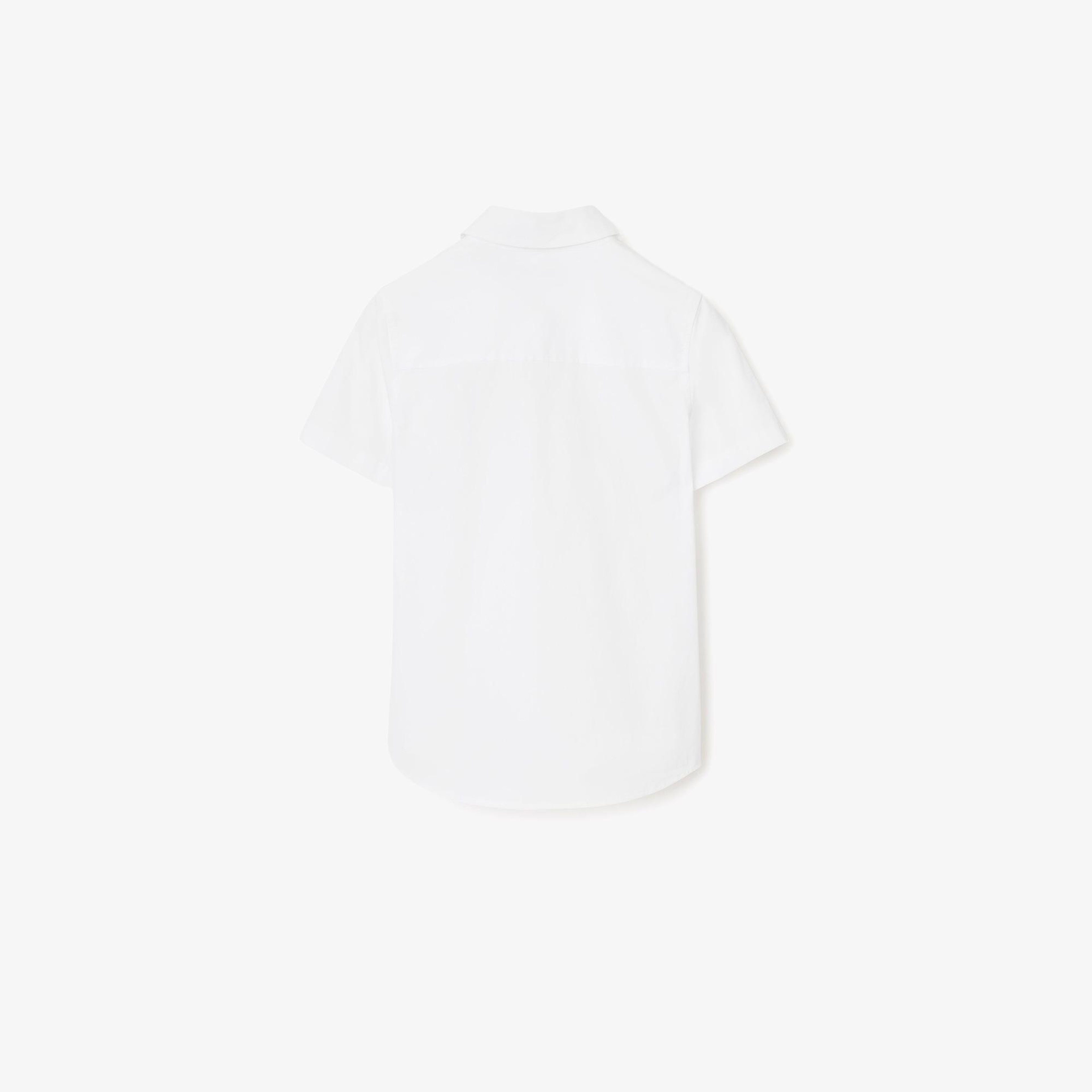 Burberry Owen Stretch Cotton Çocuk Beyaz Gömlek