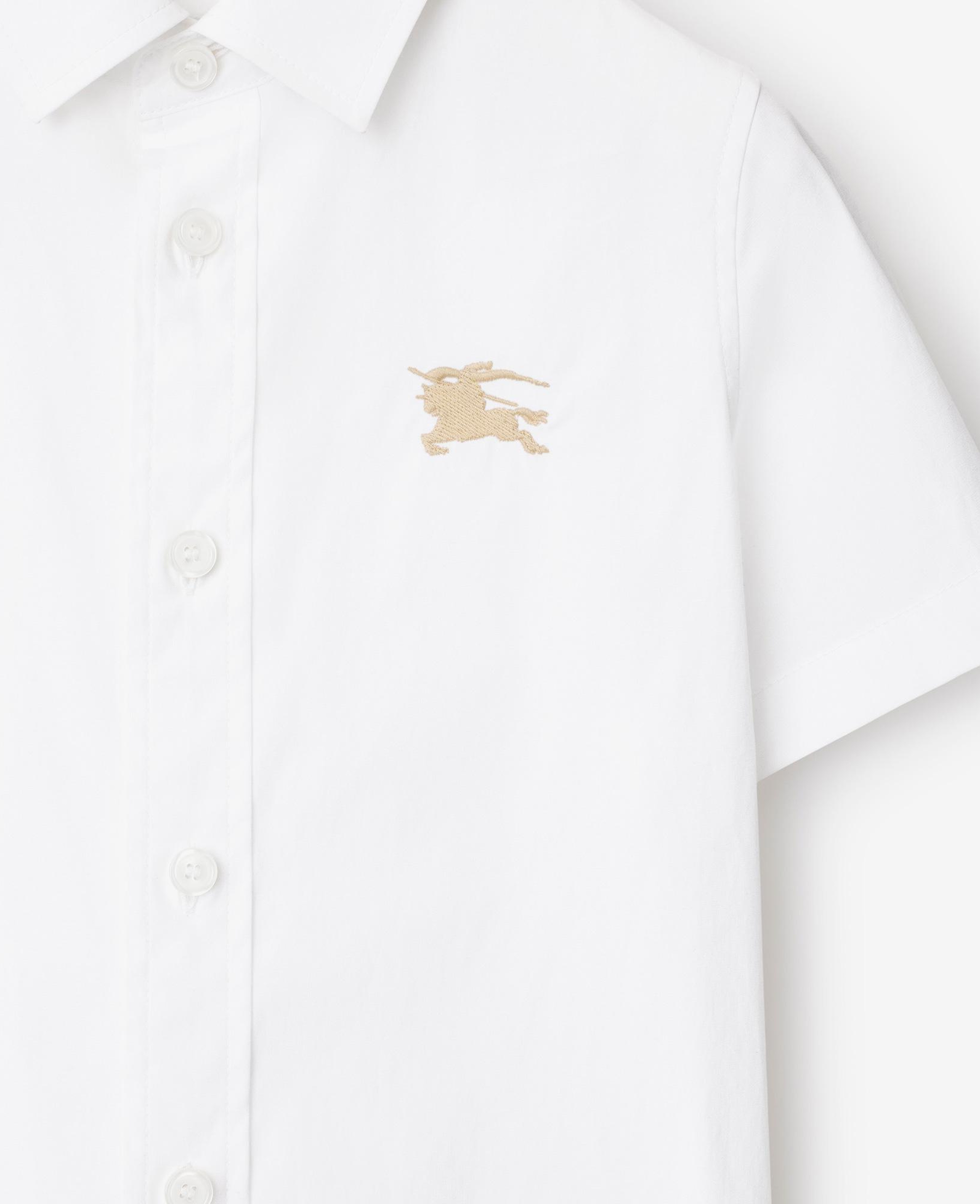 Burberry Owen Stretch Cotton Çocuk Beyaz Gömlek