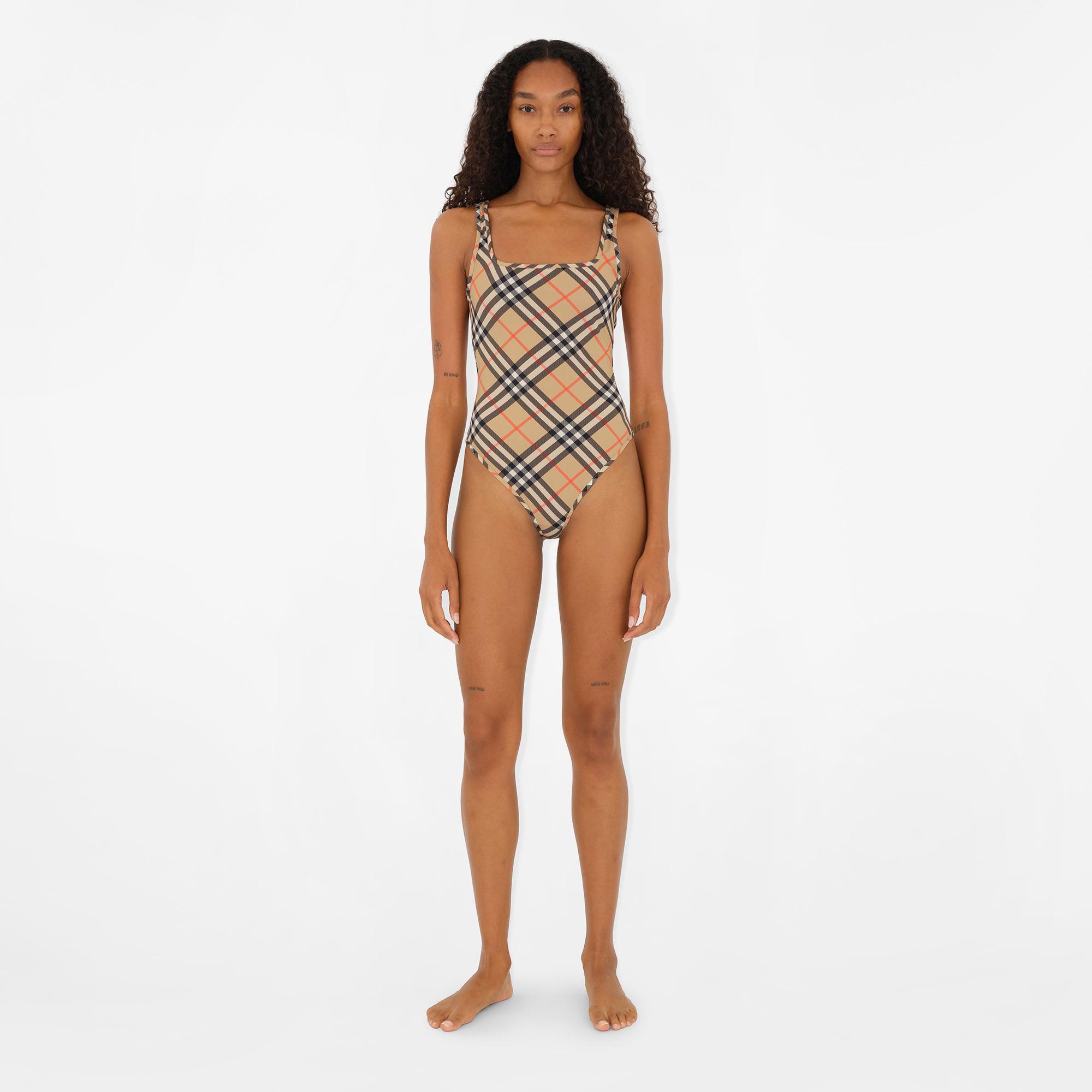 Burberry Check Kadın Bej Mayo