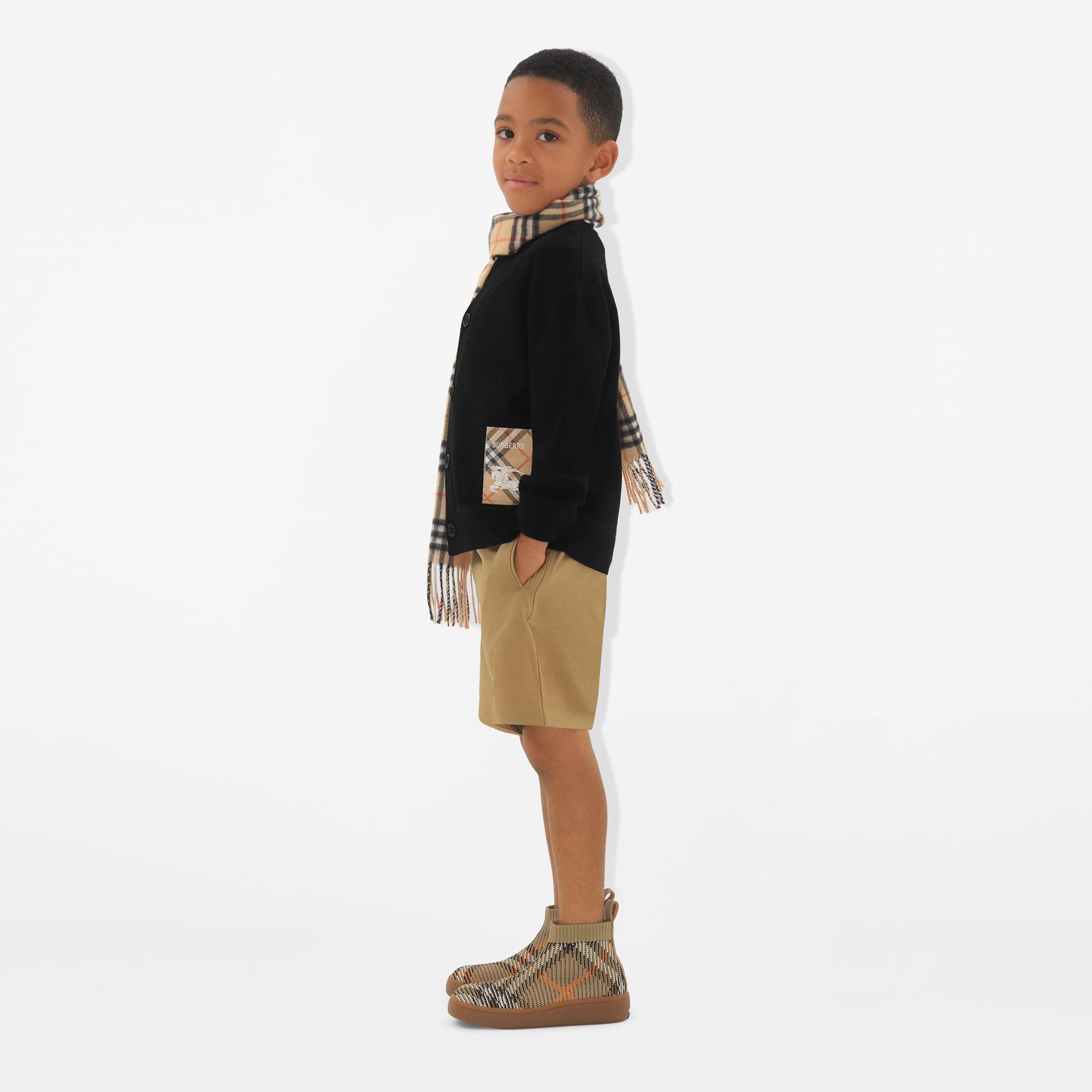 Burberry Oscar Cotton Blend Çocuk Bej Şort
