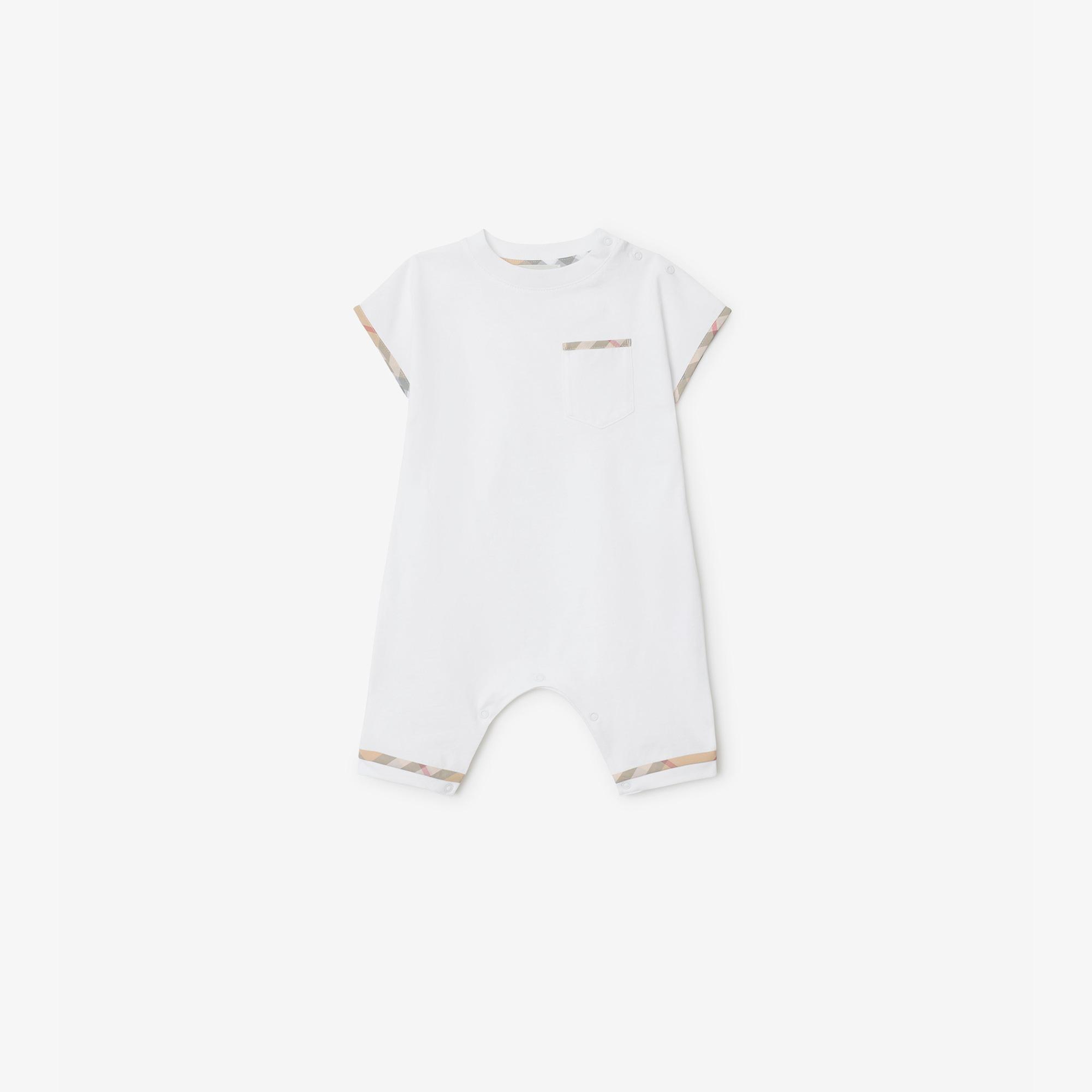 Burberry Çocuk Beyaz Bebek Tulumu