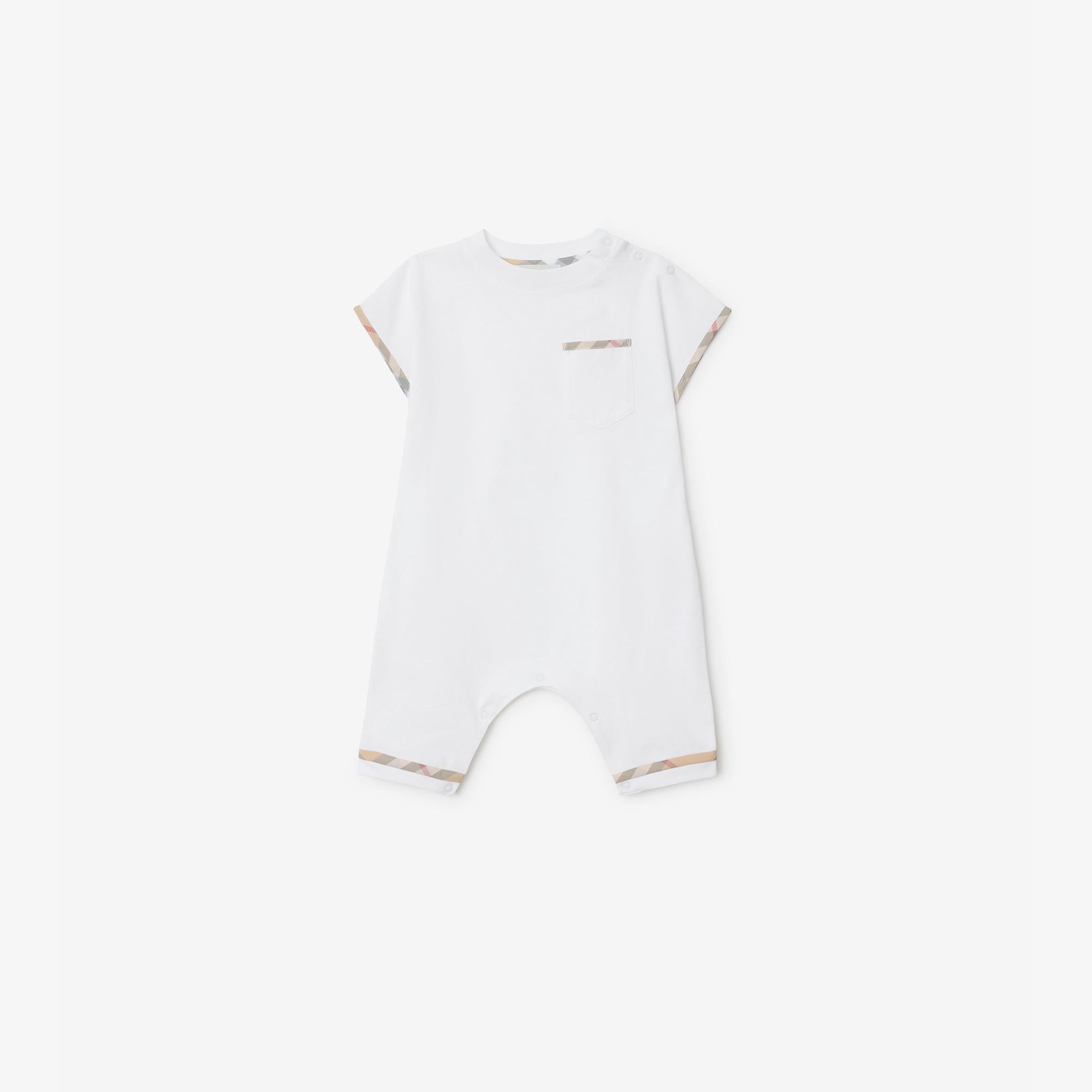 Burberry Çocuk Beyaz Bebek Tulumu