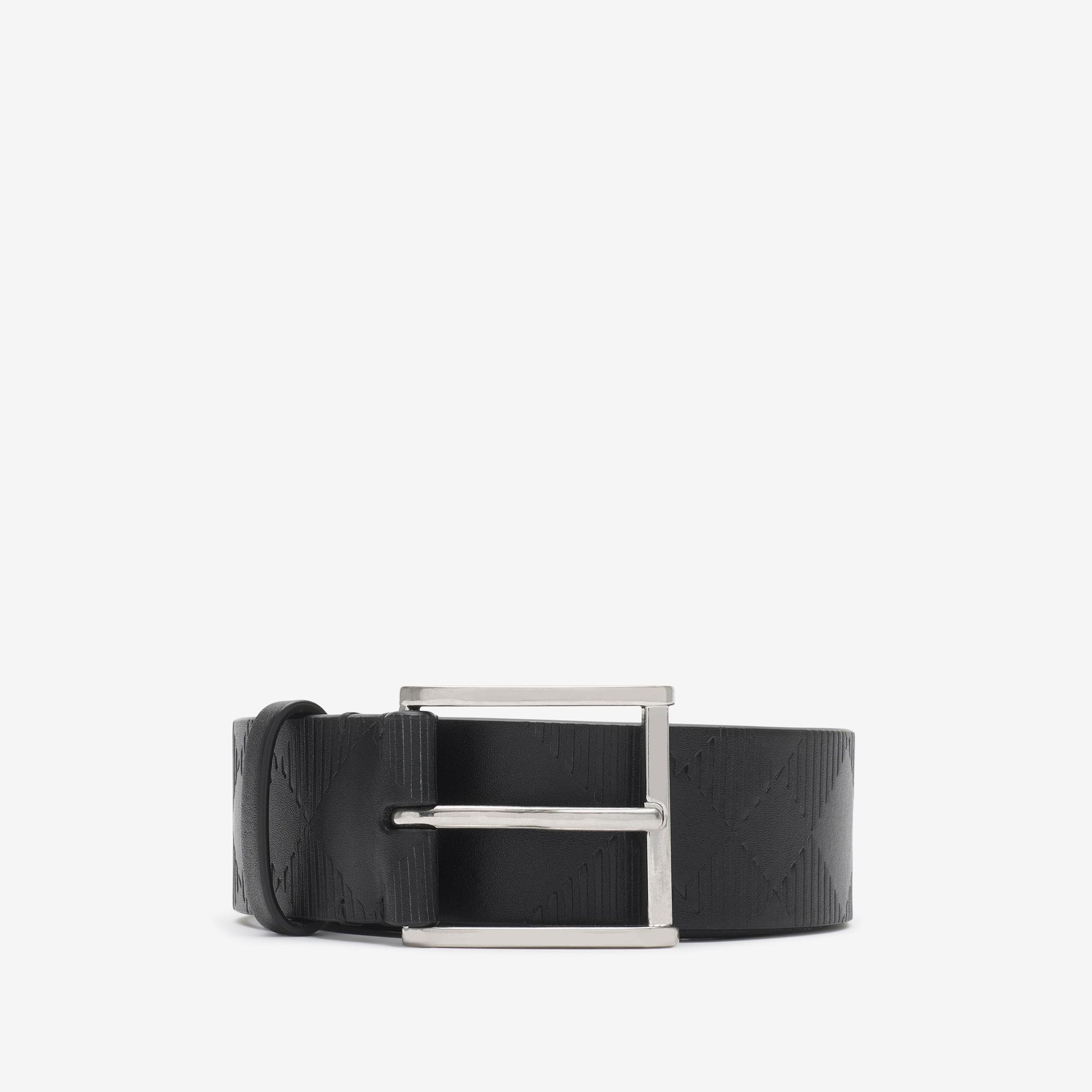 Burberry Shield Classic Pin35 E5L Leather Erkek Siyah Kemer