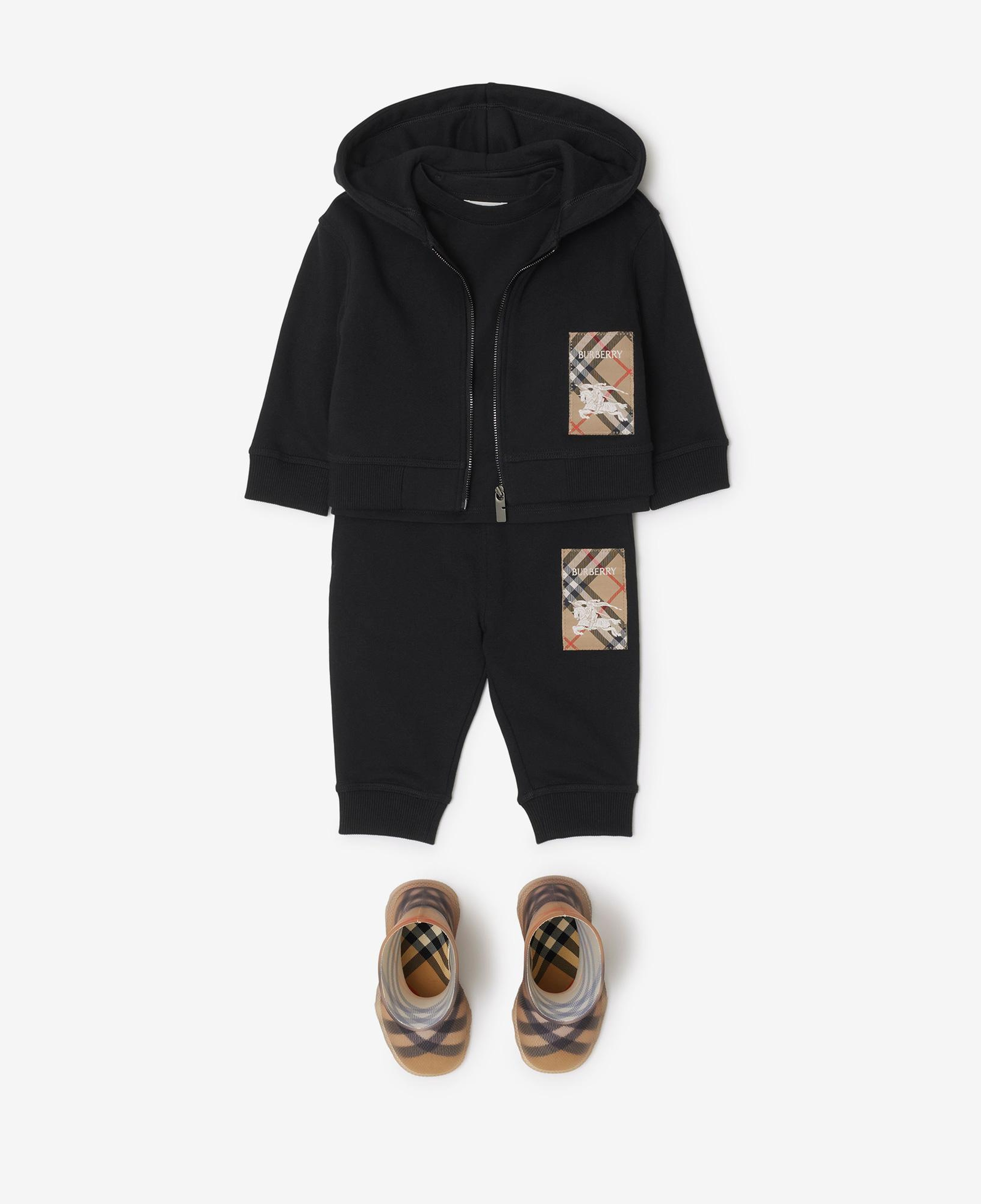 Burberry Jackson Label Cotton Jogging Çocuk Siyah Eşofman Altı