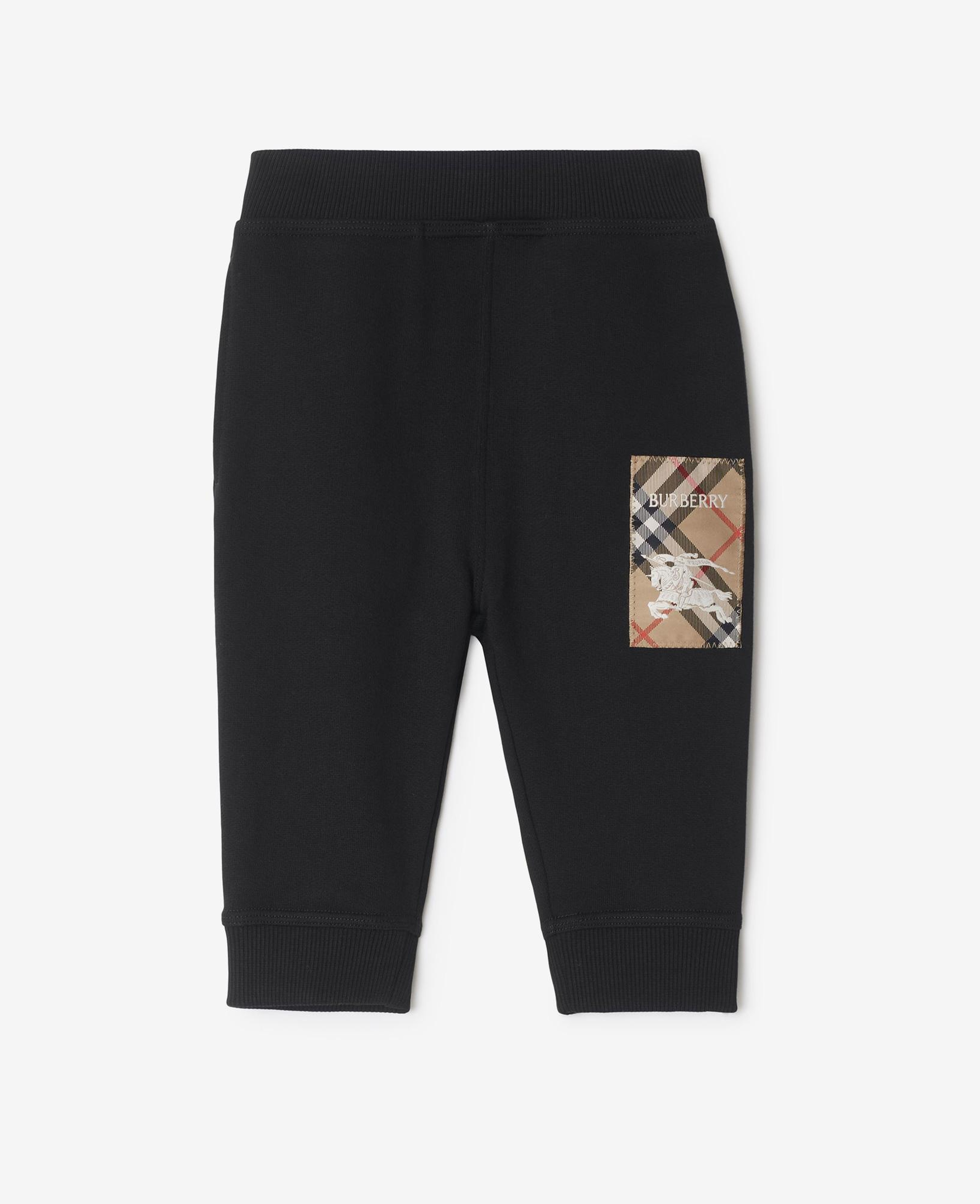 Burberry Jackson Label Cotton Jogging Çocuk Siyah Eşofman Altı