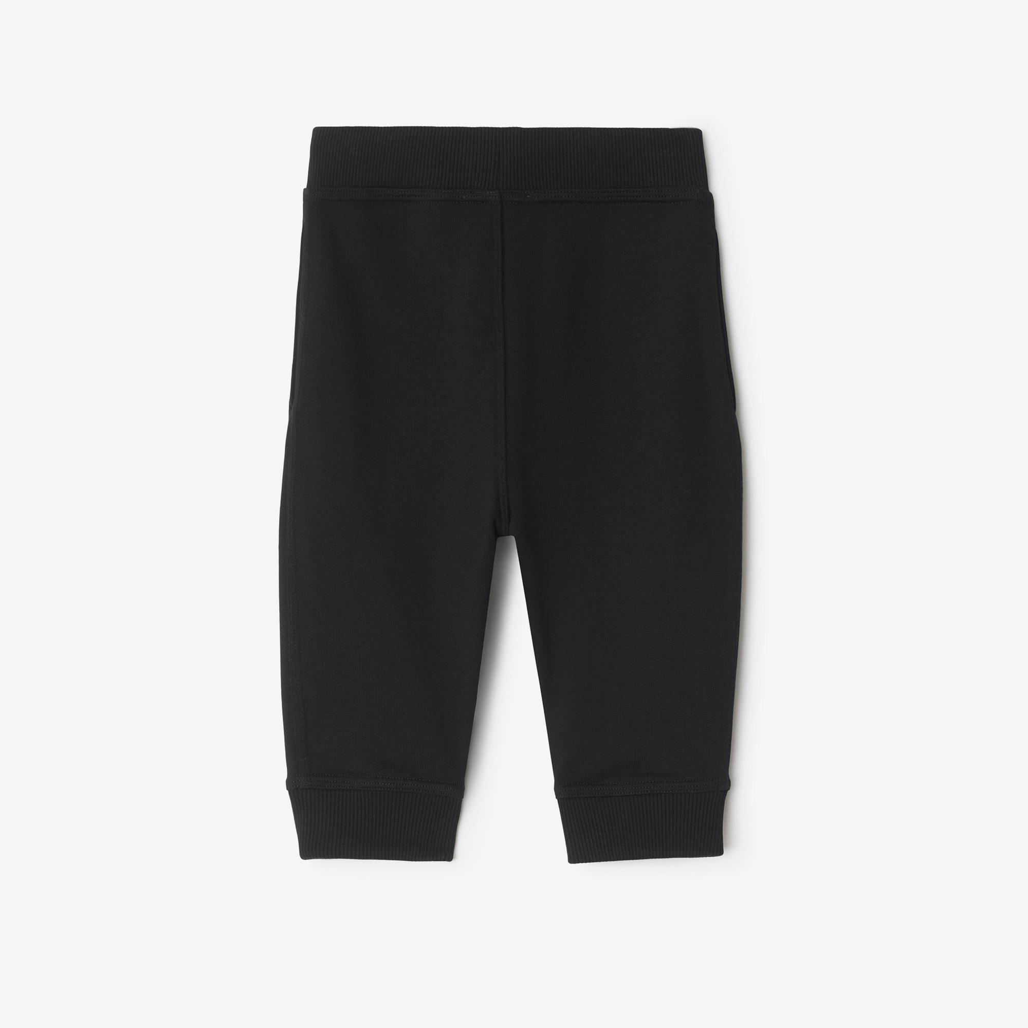 Burberry Jackson Label Cotton Jogging Çocuk Siyah Eşofman Altı