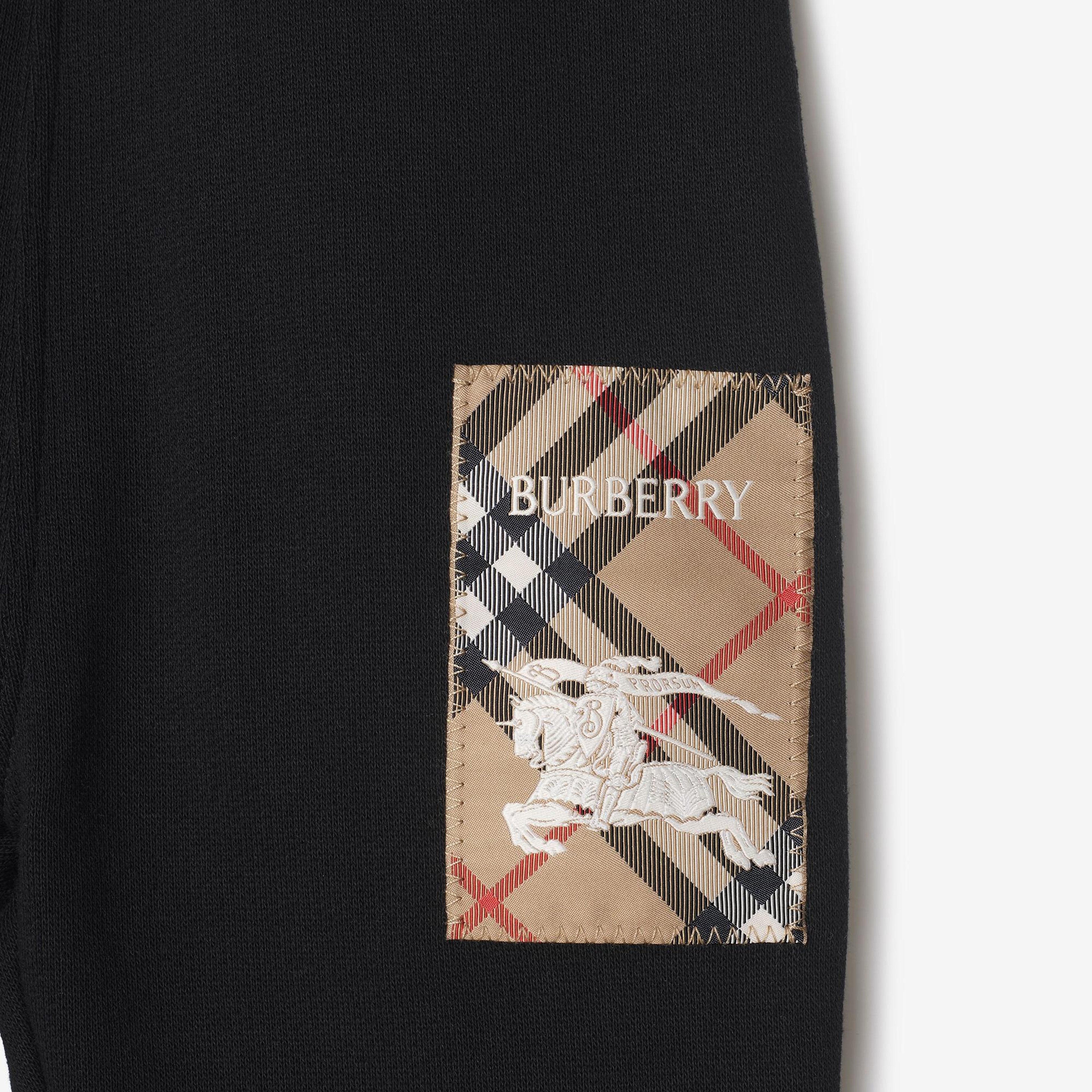 Burberry Jackson Label Cotton Jogging Çocuk Siyah Eşofman Altı