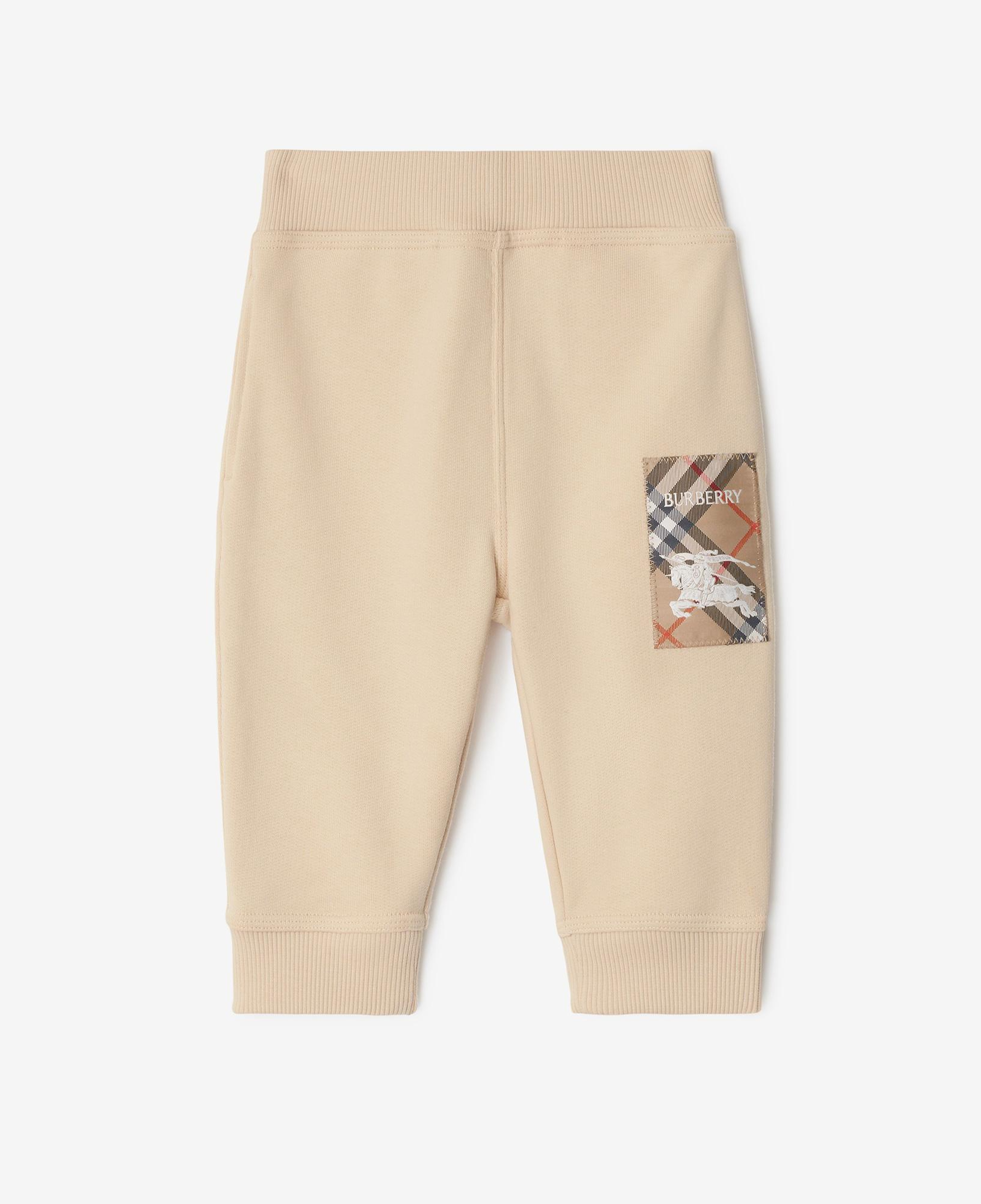 Burberry Jackson Label Cotton Jogging Çocuk Krem Eşofman Altı