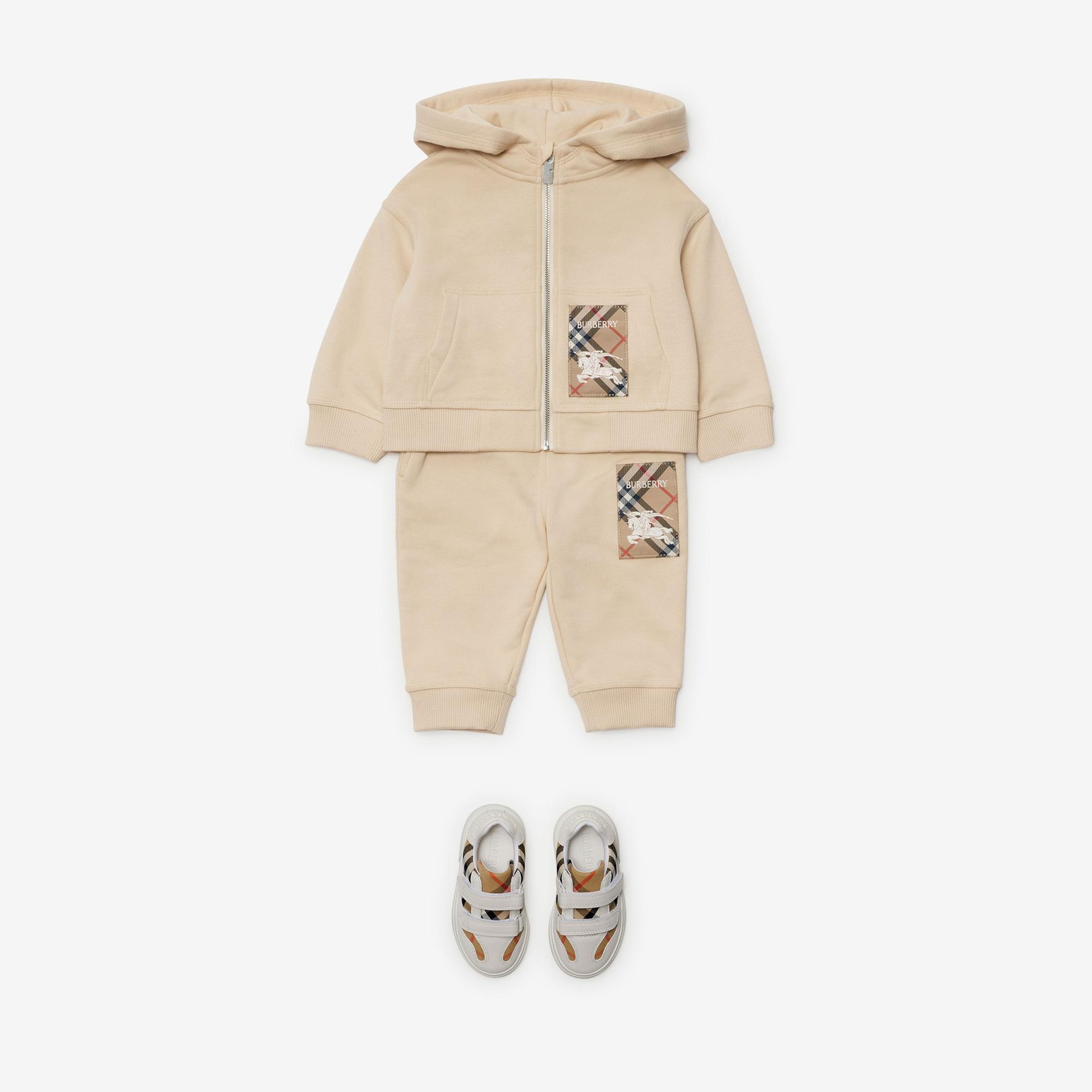 Burberry Jackson Label Cotton Jogging Çocuk Krem Eşofman Altı