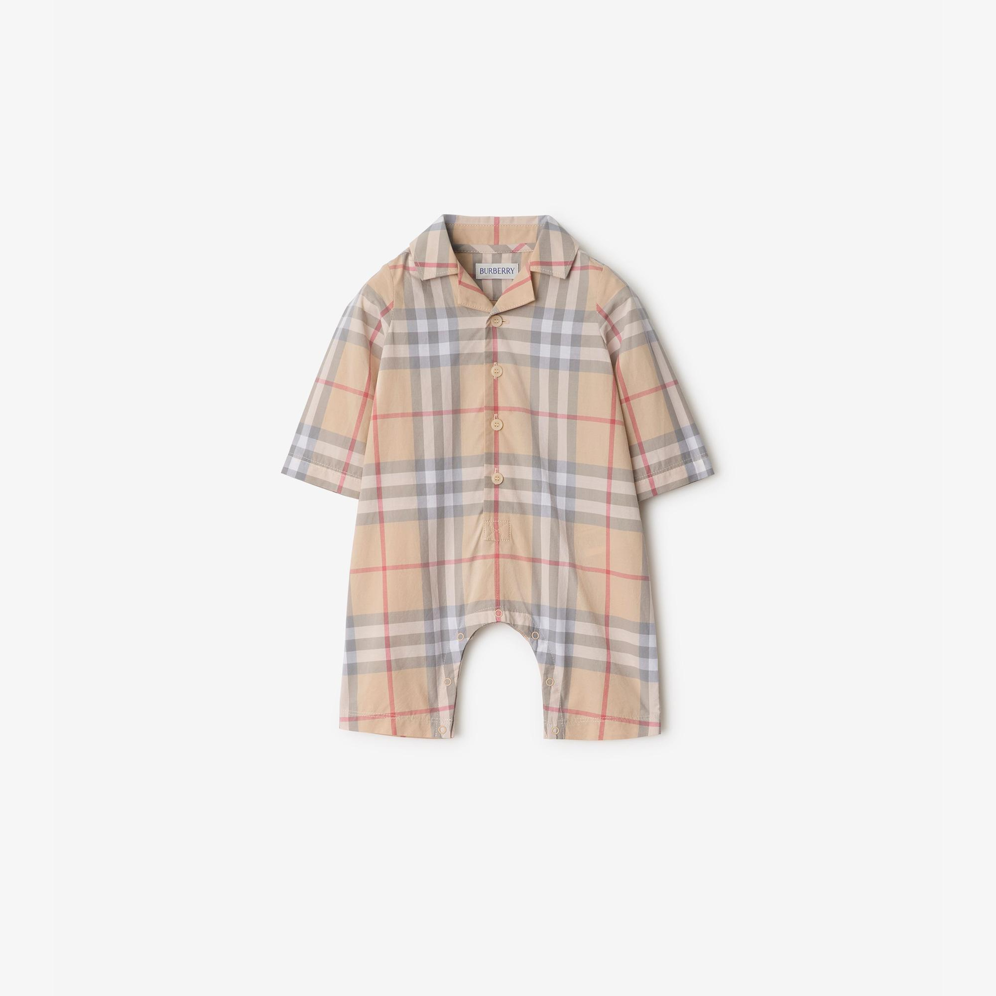 Burberry Çocuk Bej Bebek Tulumu