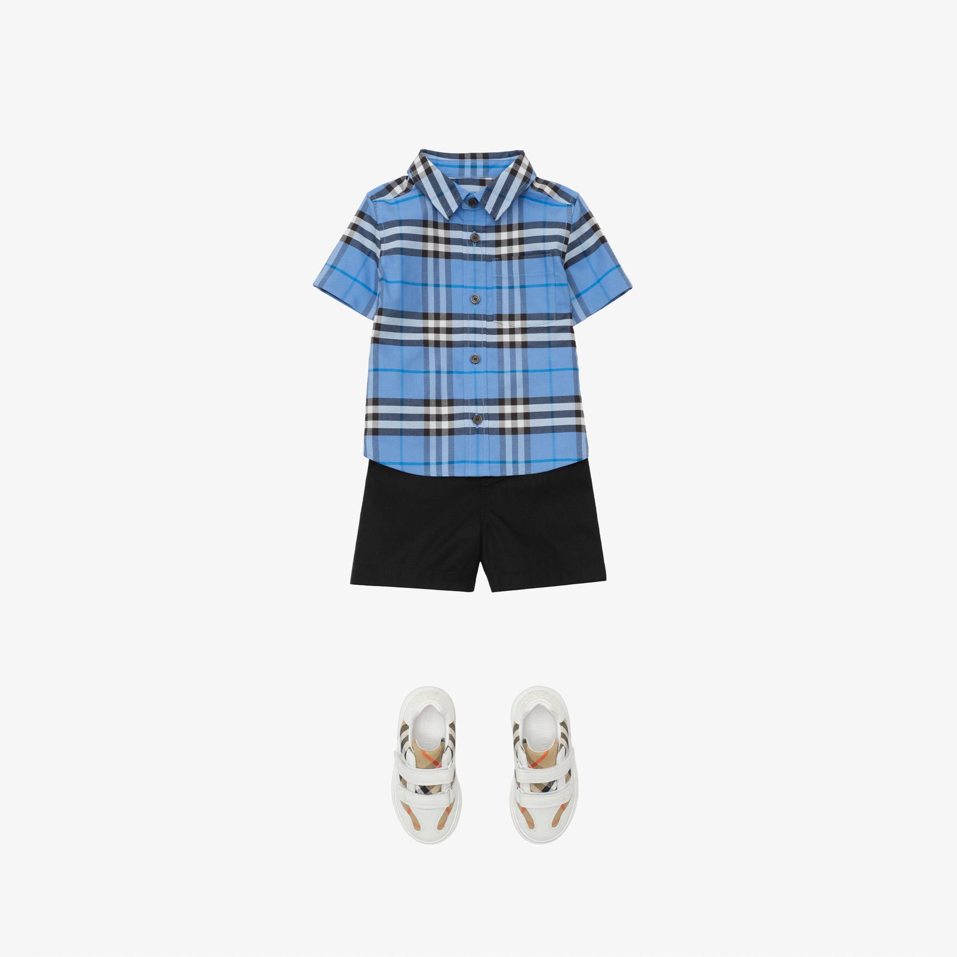 Burberry Owen Check Çocuk Mavi Gömlek