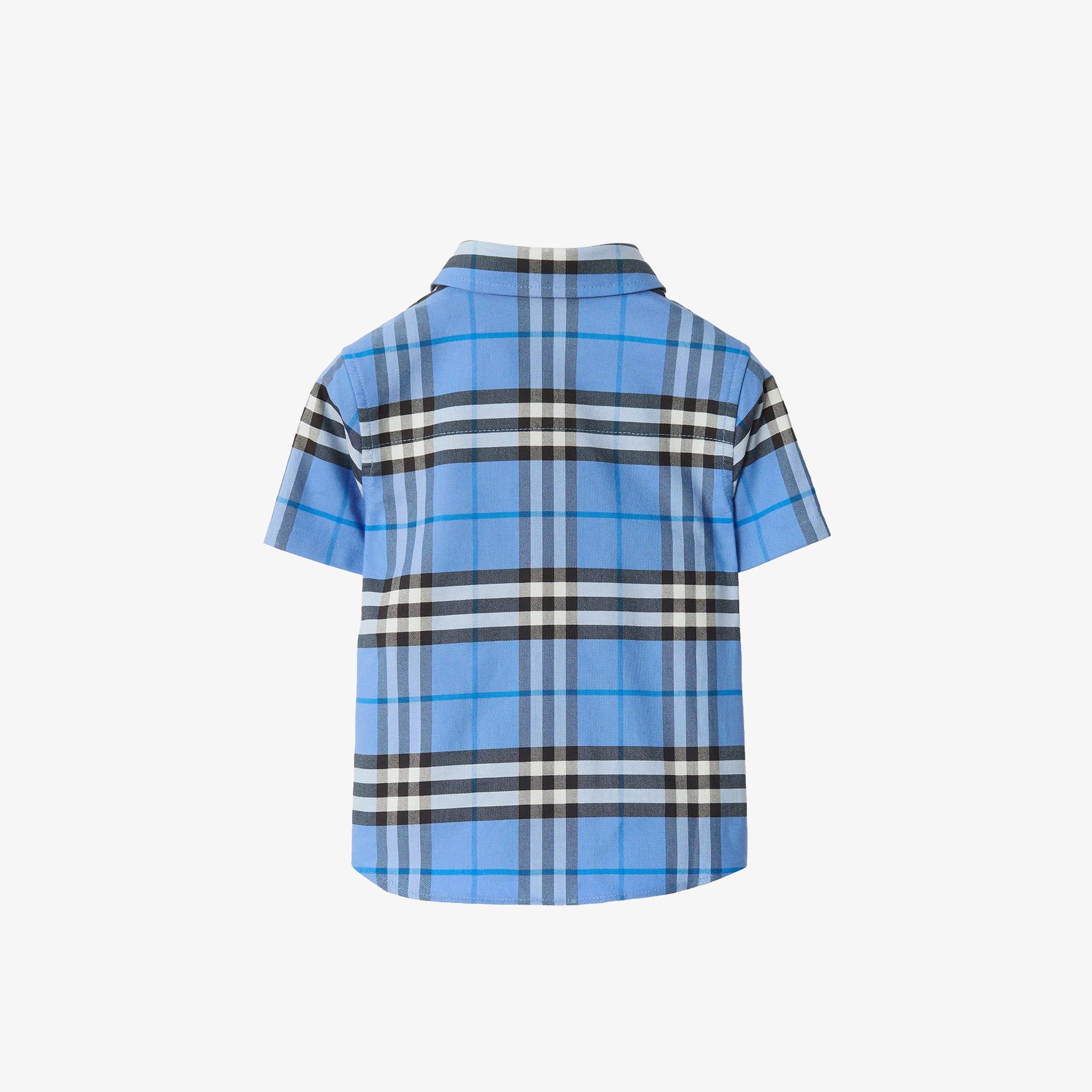 Burberry Owen Check Çocuk Mavi Gömlek