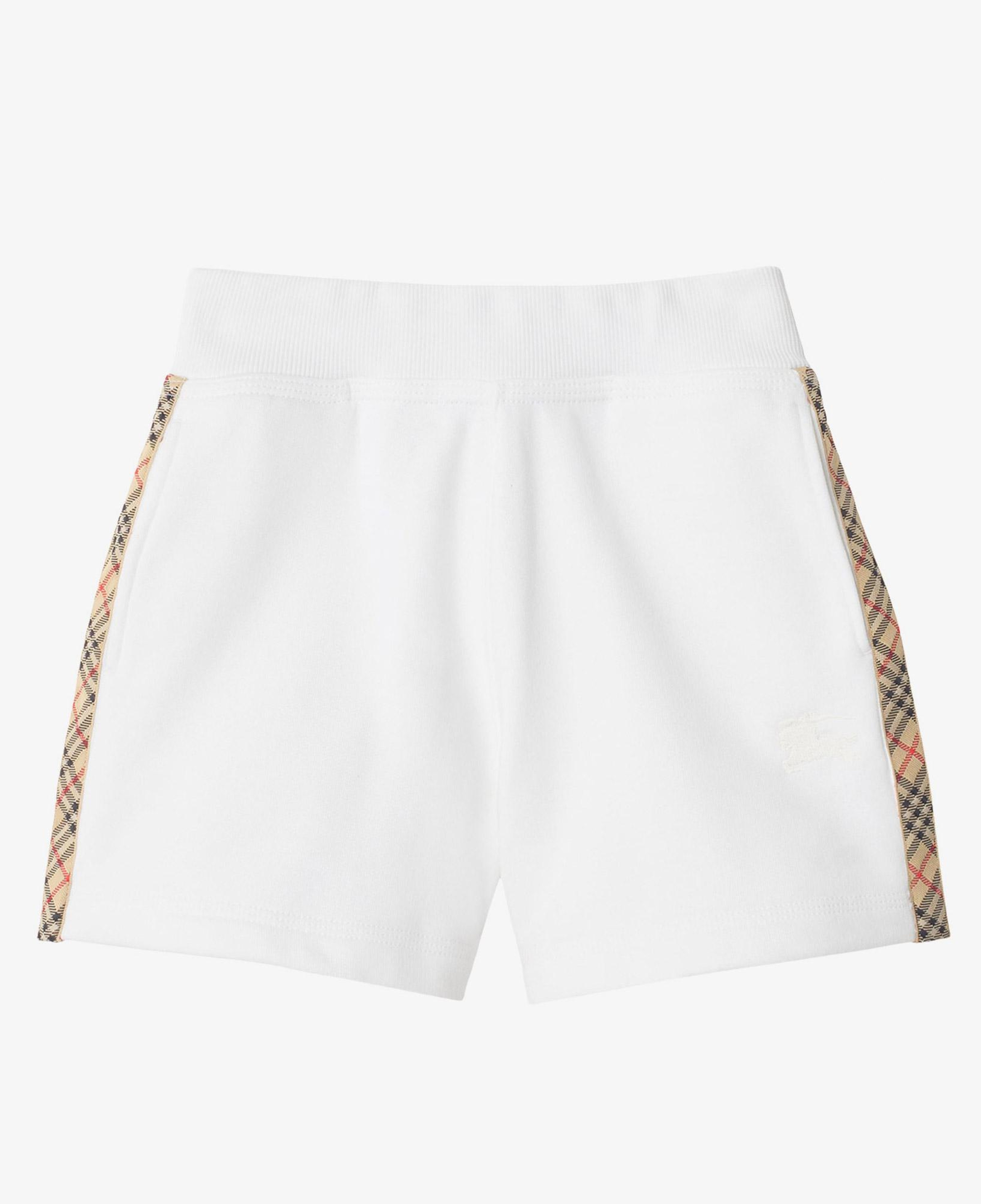 Burberry Caterina Check Trim Cotton Çocuk Beyaz Şort
