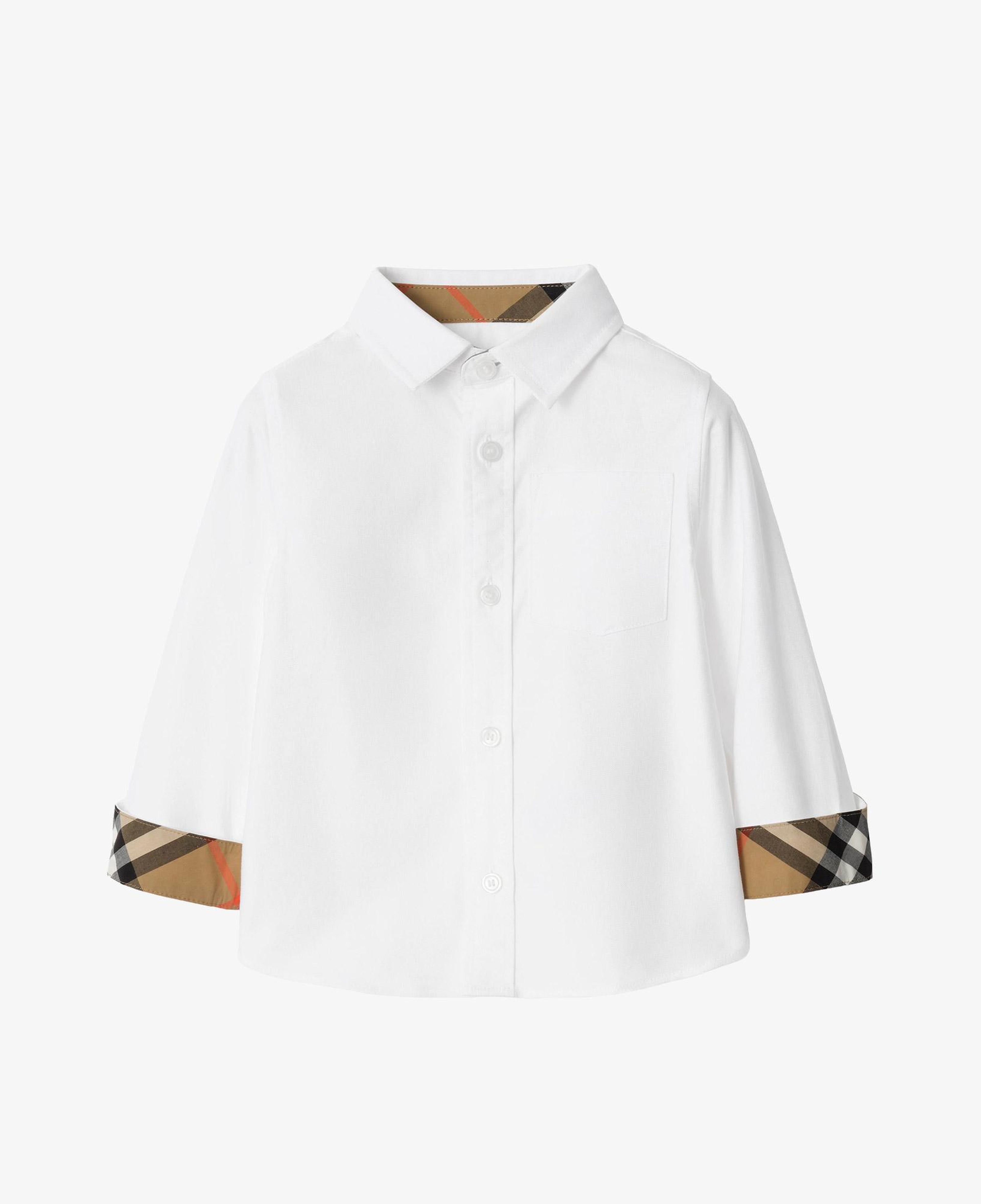 Burberry Owen Check Çocuk Beyaz Gömlek