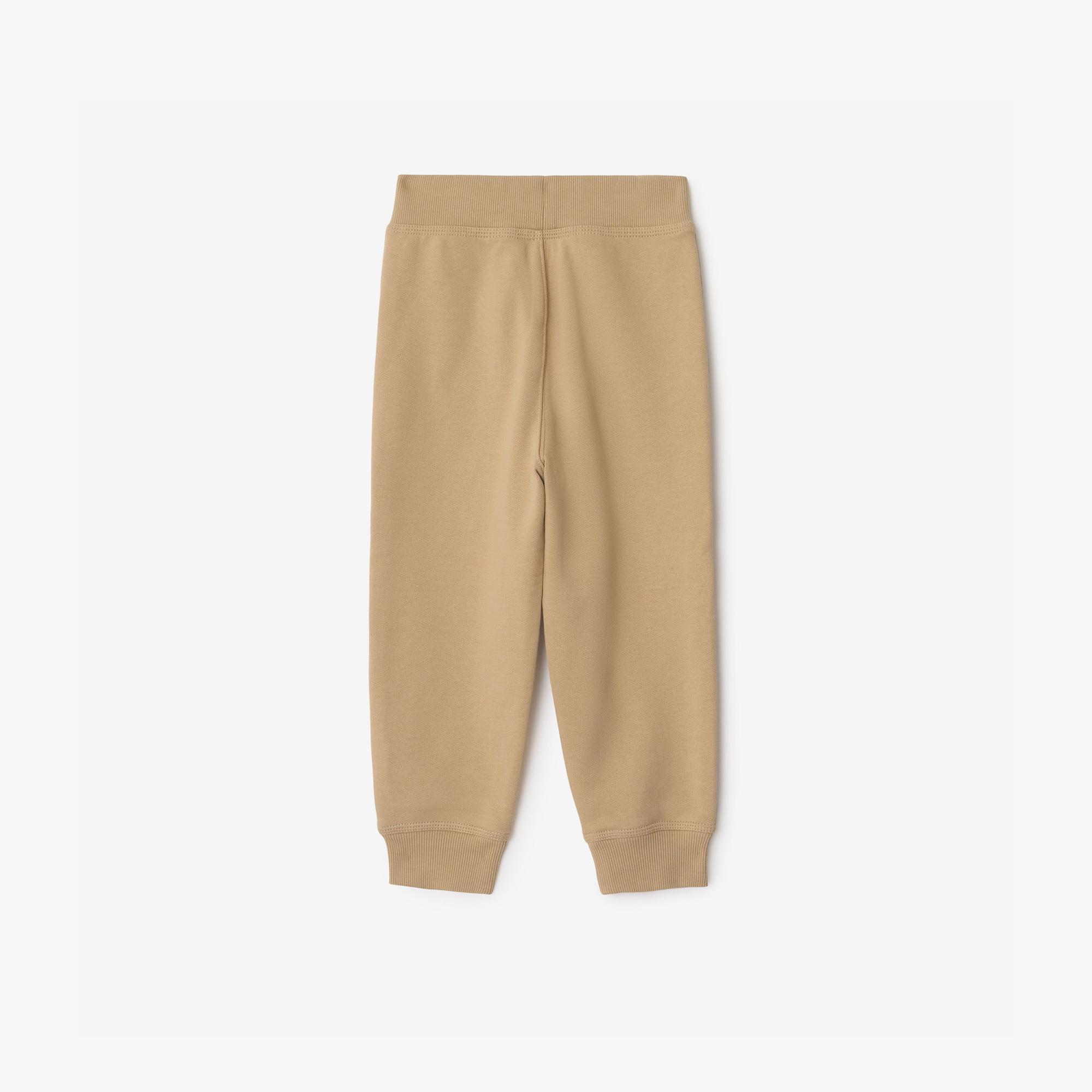 Burberry Jackson Tape Check Trim Cotton Çocuk Bej Eşofman Altı