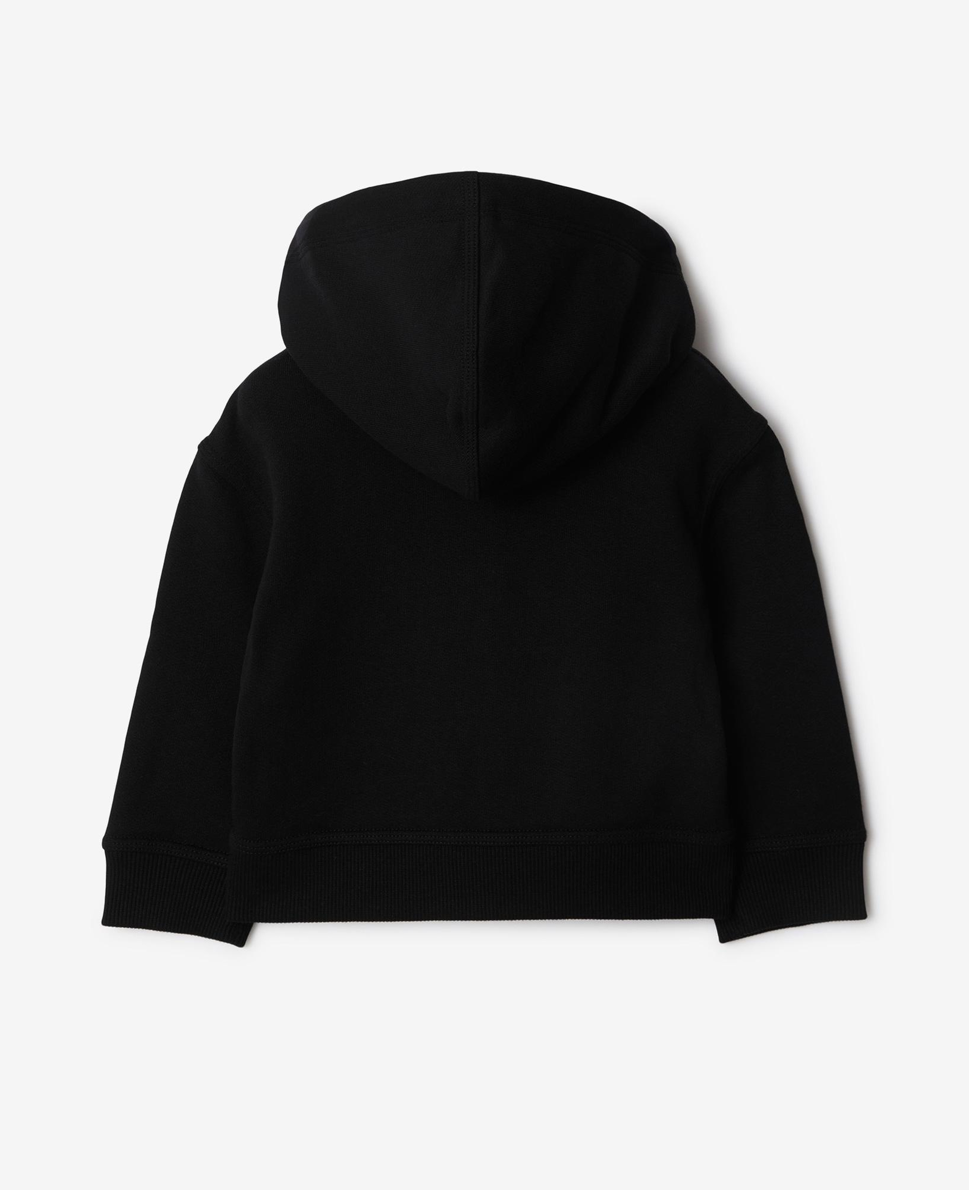 Burberry Clyde Label Cotton Zip Çocuk Siyah Hoodie