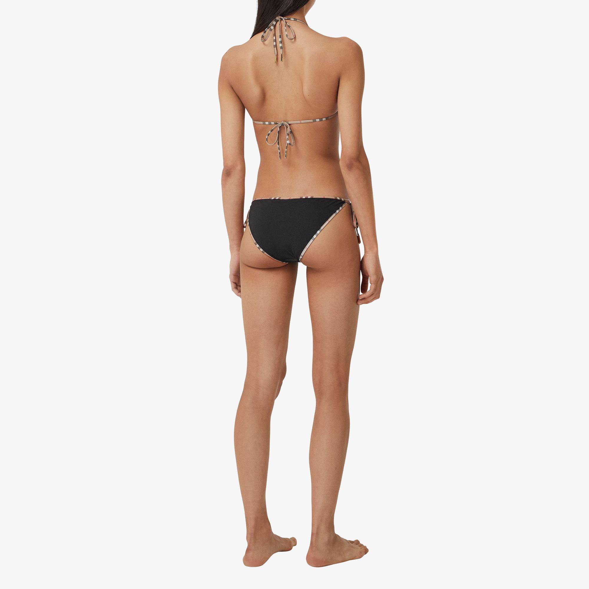 Burberry Check Trim Triangle Kadın Siyah Bikini Altı