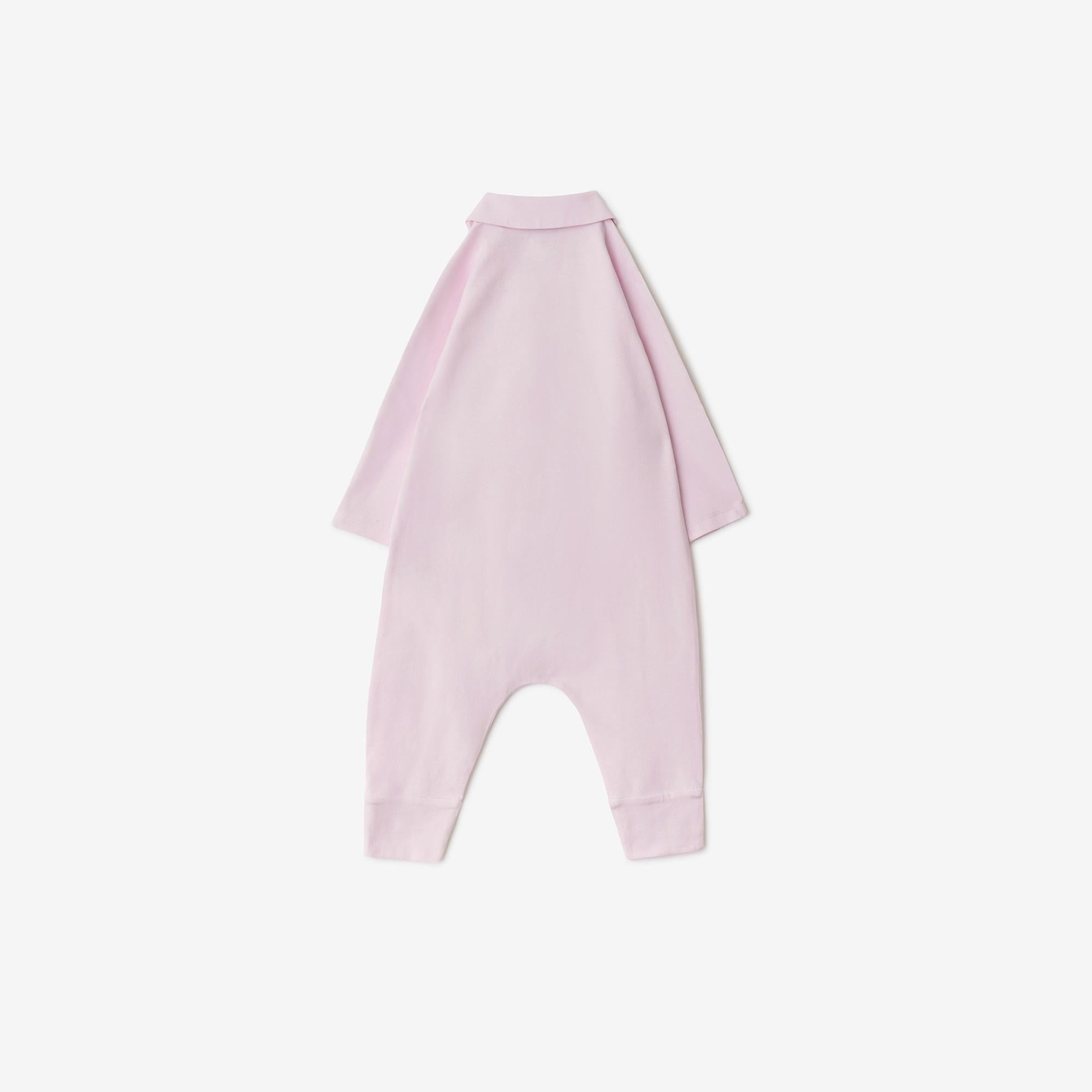 Burberry Hamilton Stretch Cotton Three-Piece Çocuk Pembe Bebek Takımı