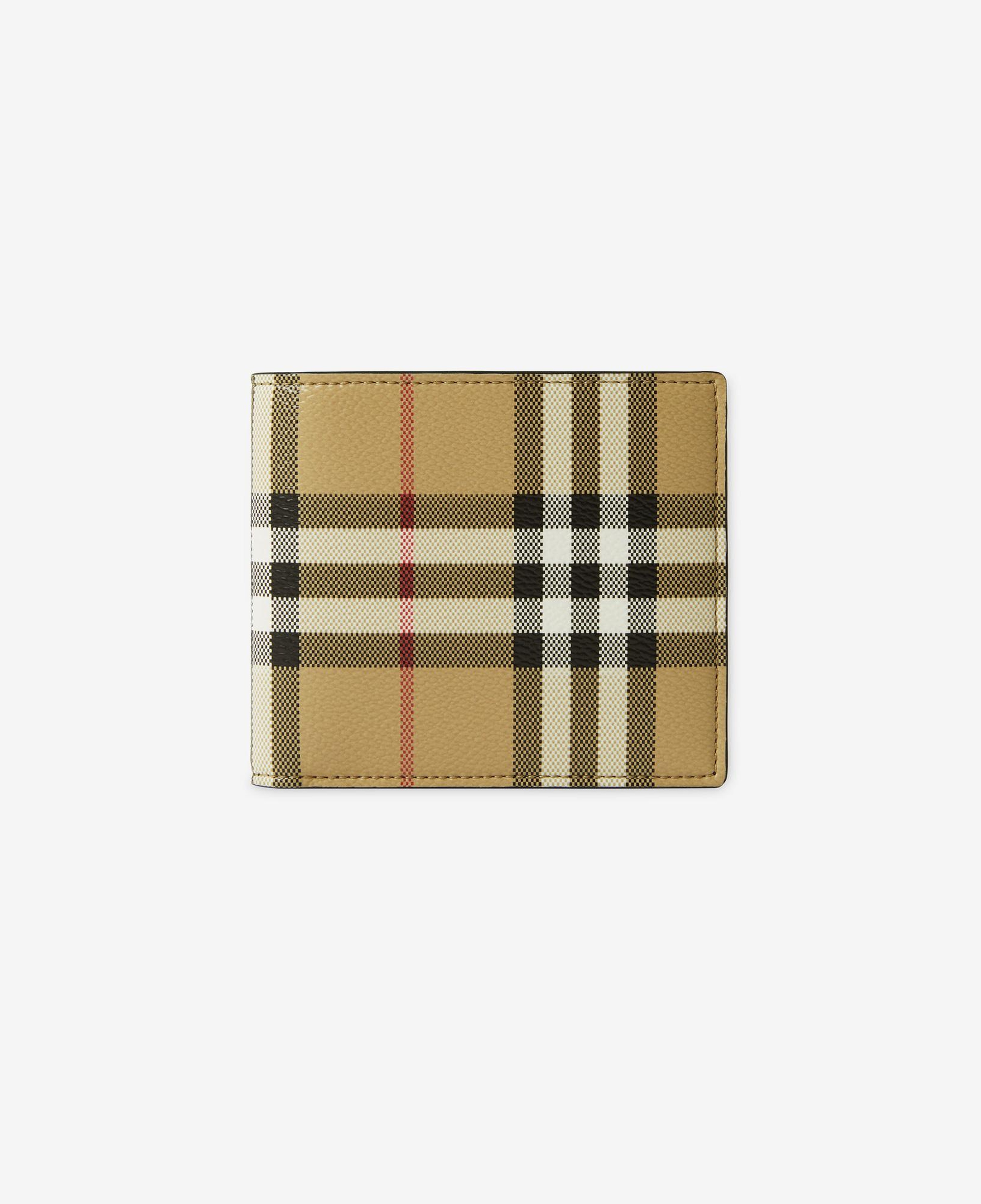 Burberry Check Bifold Erkek Bej Cüzdan