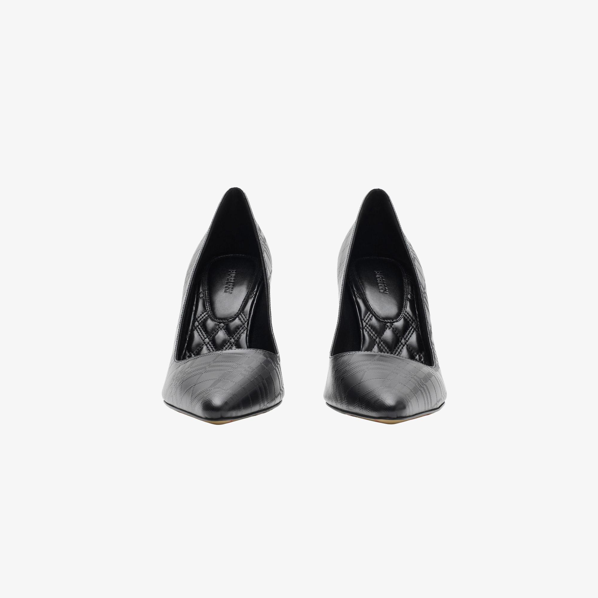 Burberry Dame Leather Pump Kadın Siyah Topuklu Ayakkabı