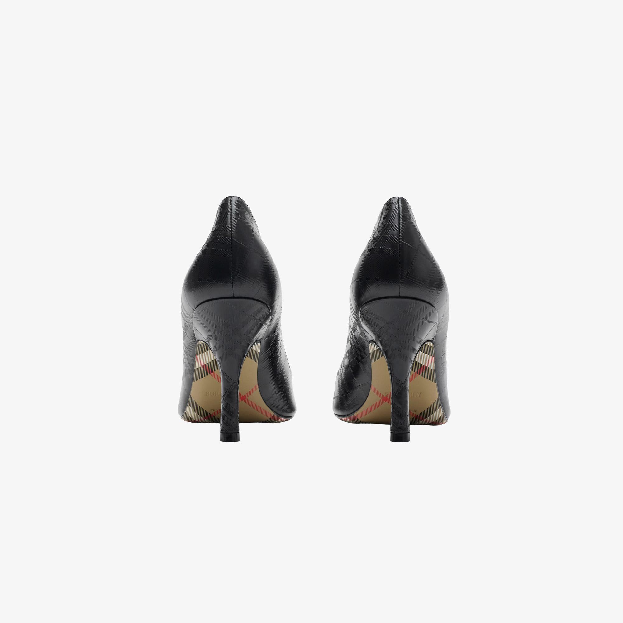 Burberry Dame Leather Pump Kadın Siyah Topuklu Ayakkabı