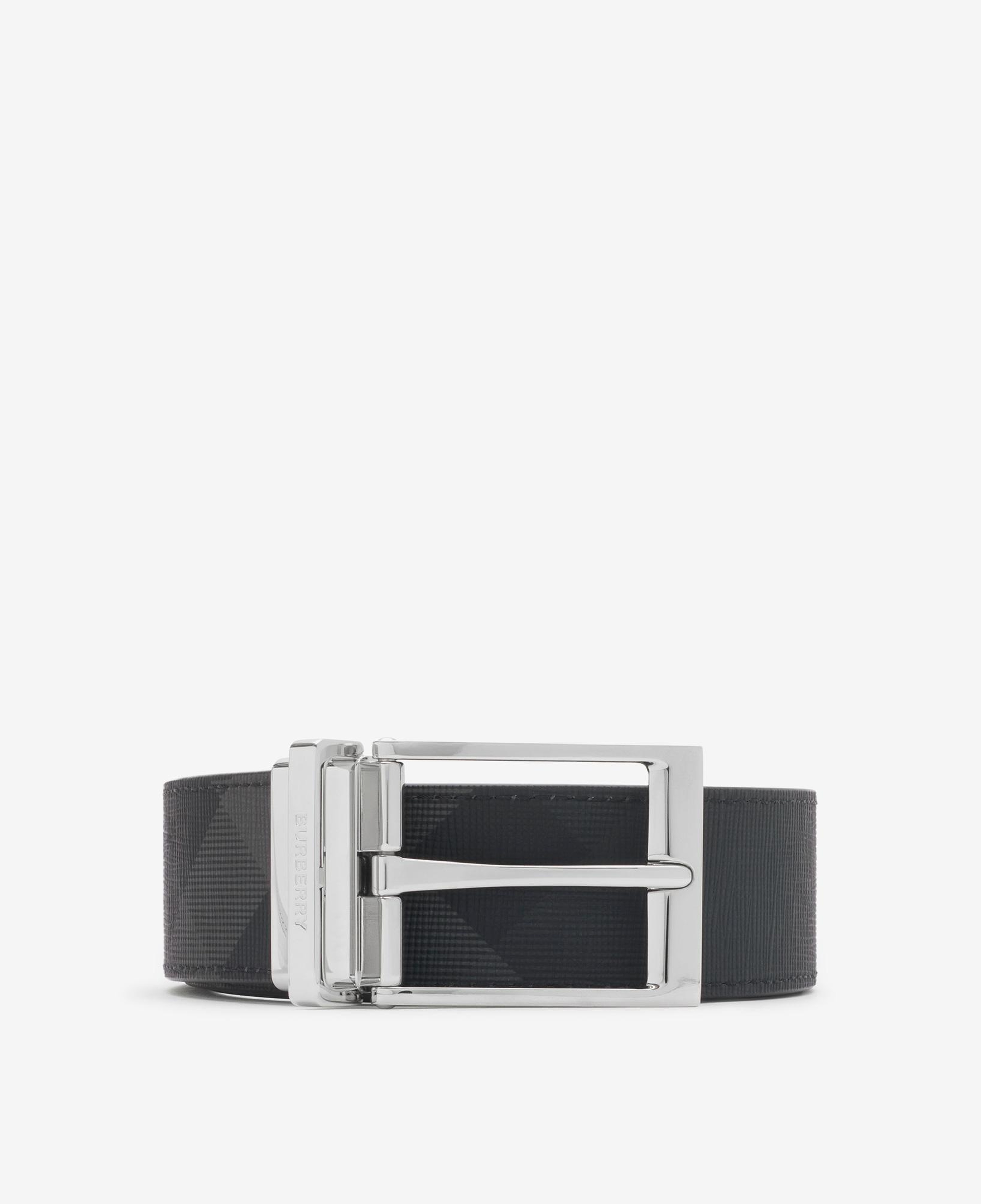 Burberry Check and Leather Reversible Erkek Siyah Kemer