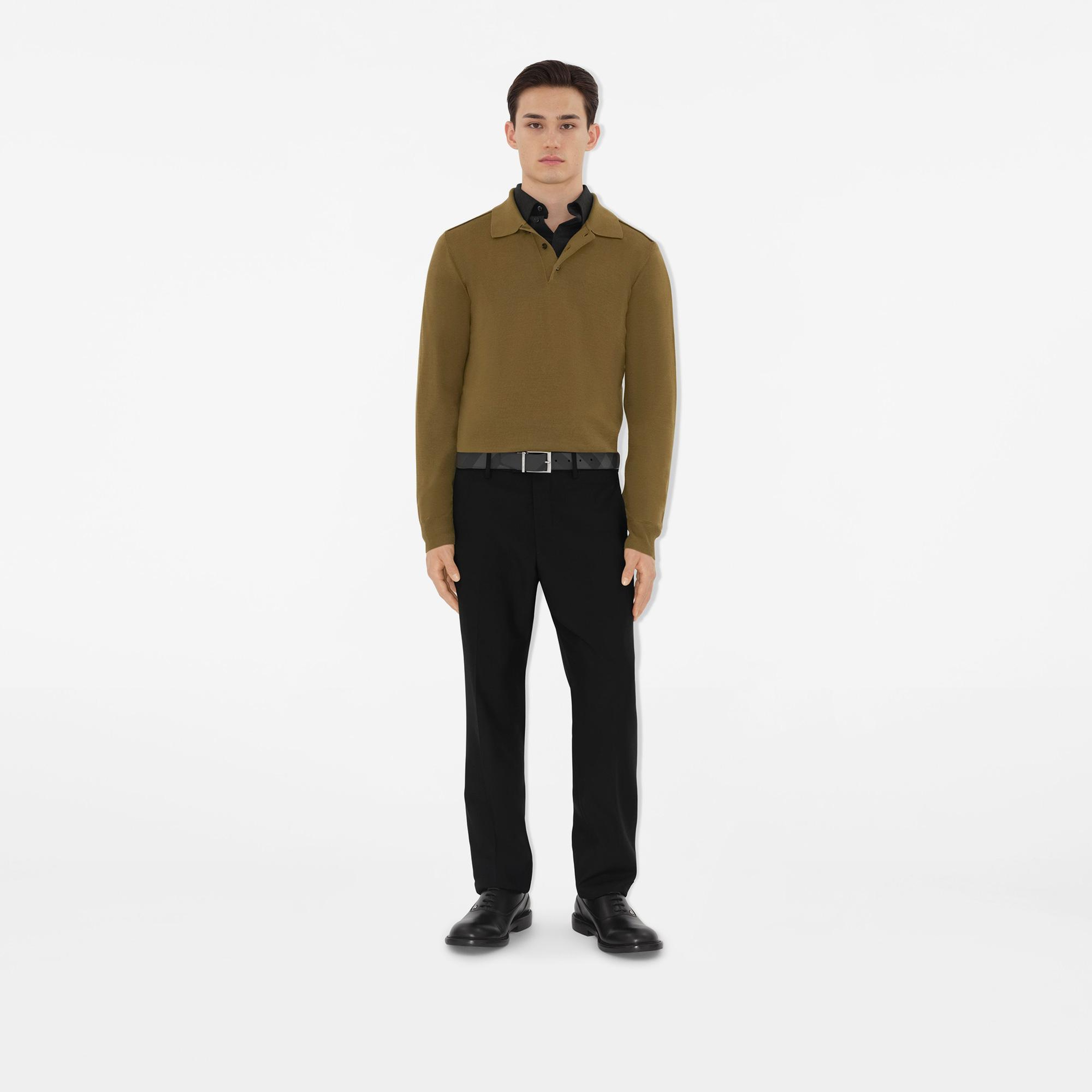 Burberry Check and Leather Reversible Erkek Siyah Kemer