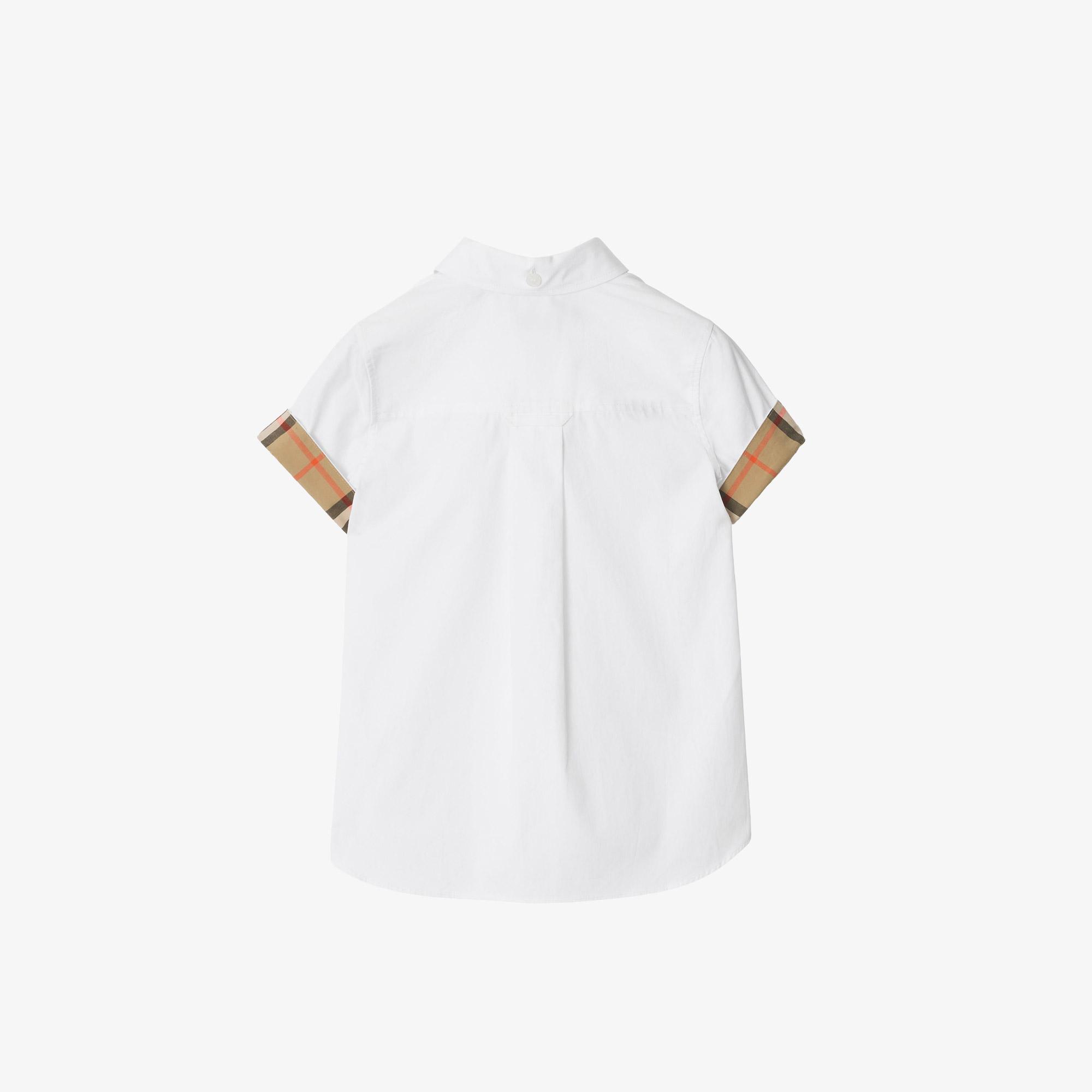 Burberry Owen Check Çocuk Beyaz Gömlek