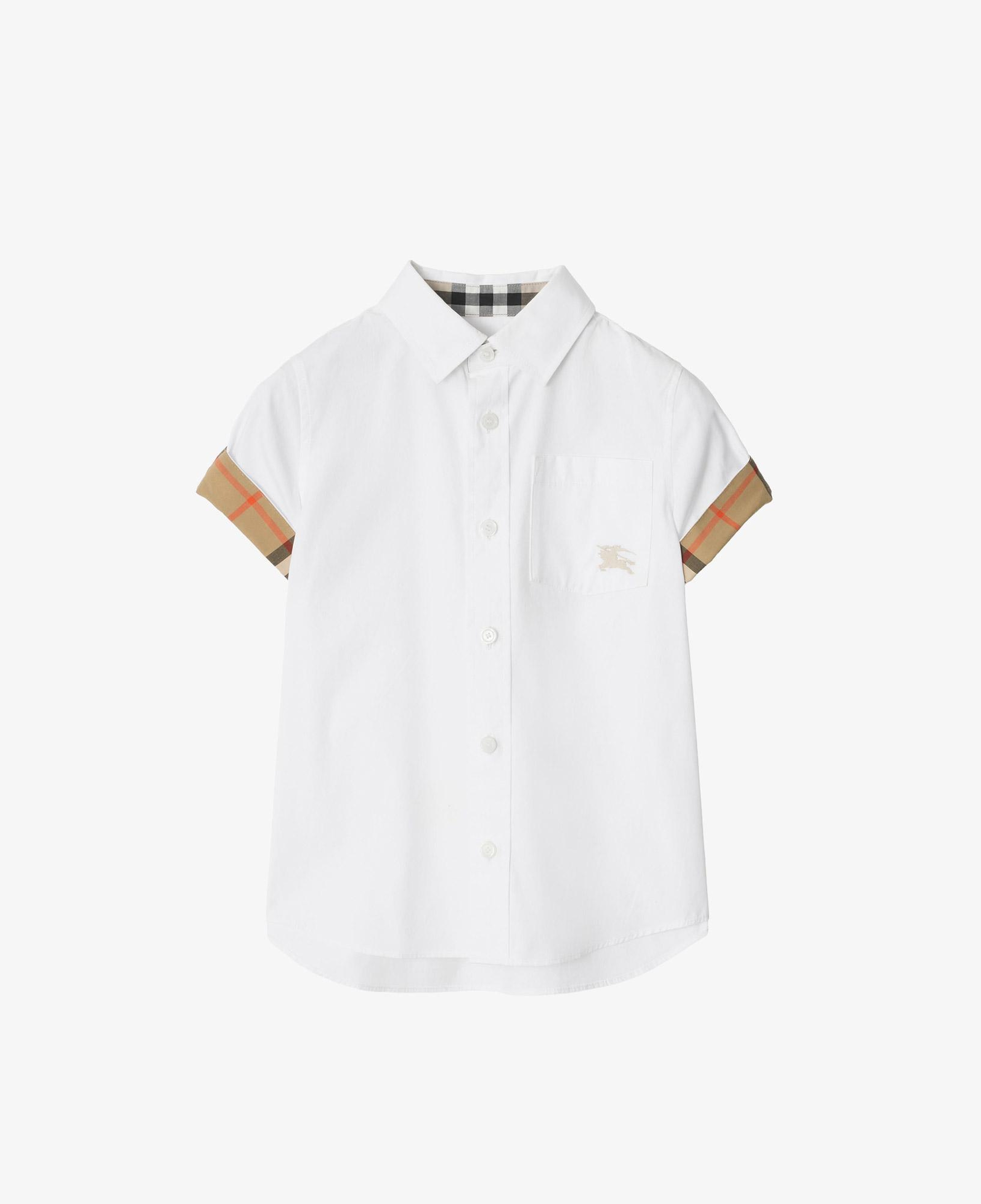 Burberry Owen Check Çocuk Beyaz Gömlek
