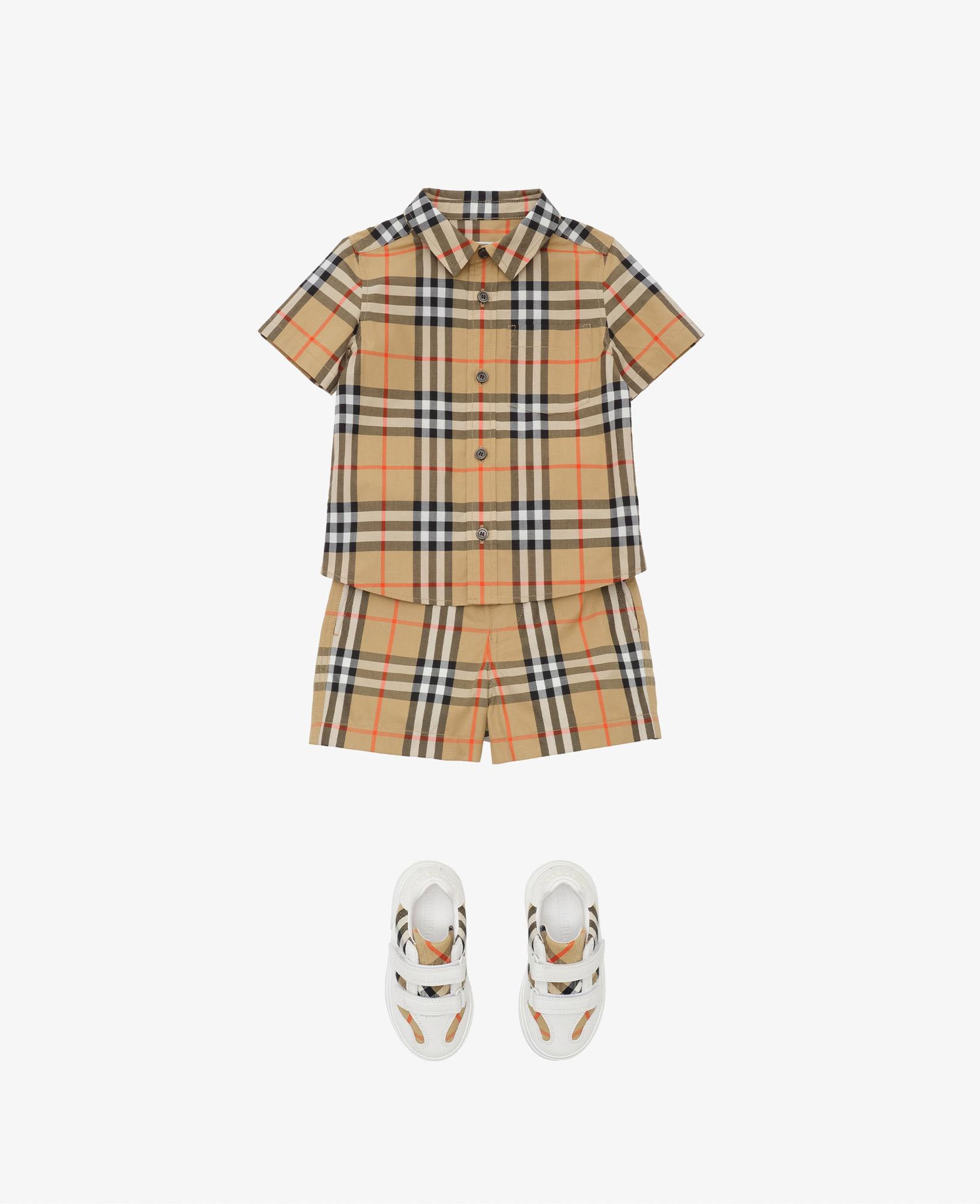 Burberry Owen Check Çocuk Bej Gömlek