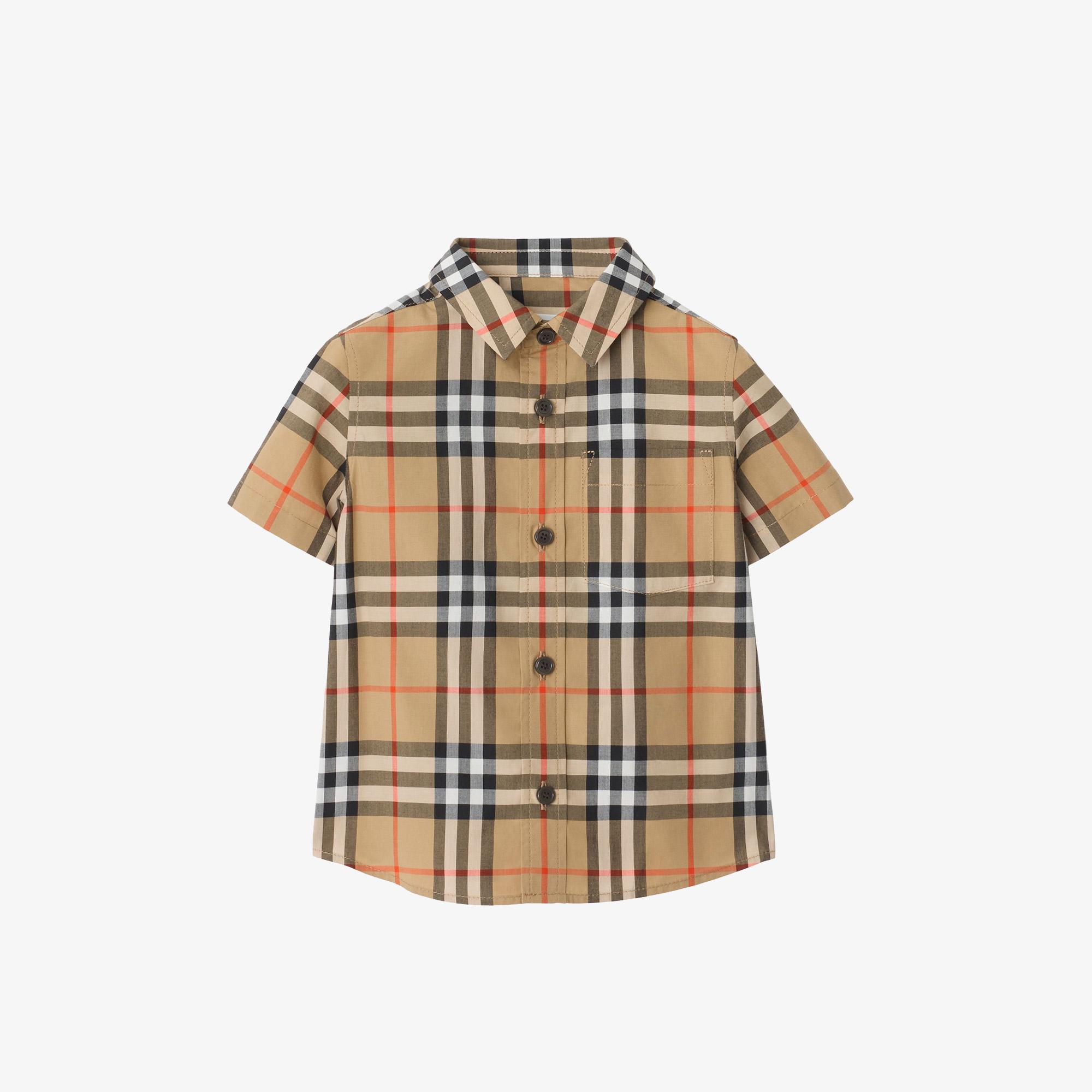 Burberry Owen Check Çocuk Bej Gömlek